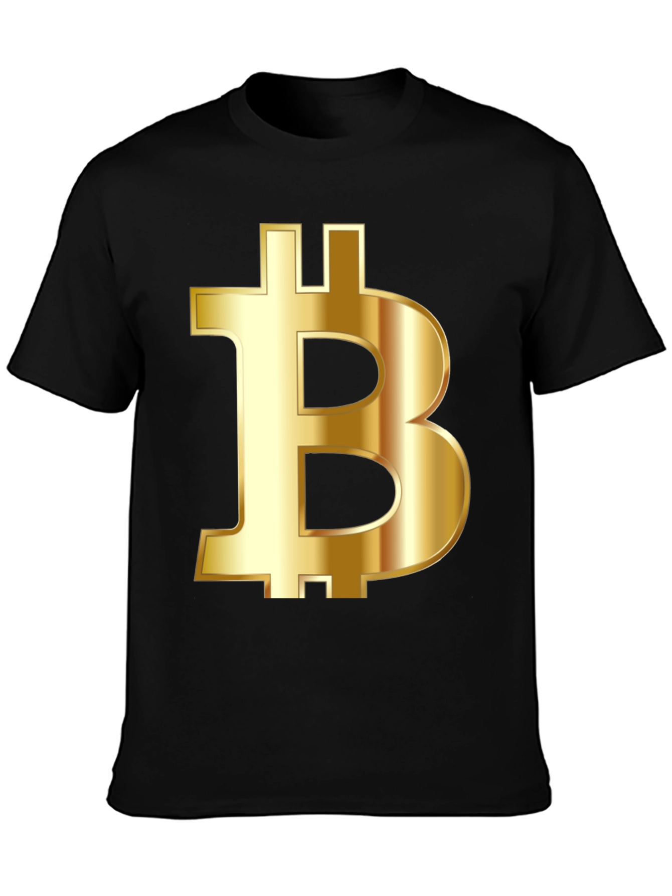 Bitcoin Gold Logo Black T-Shirt