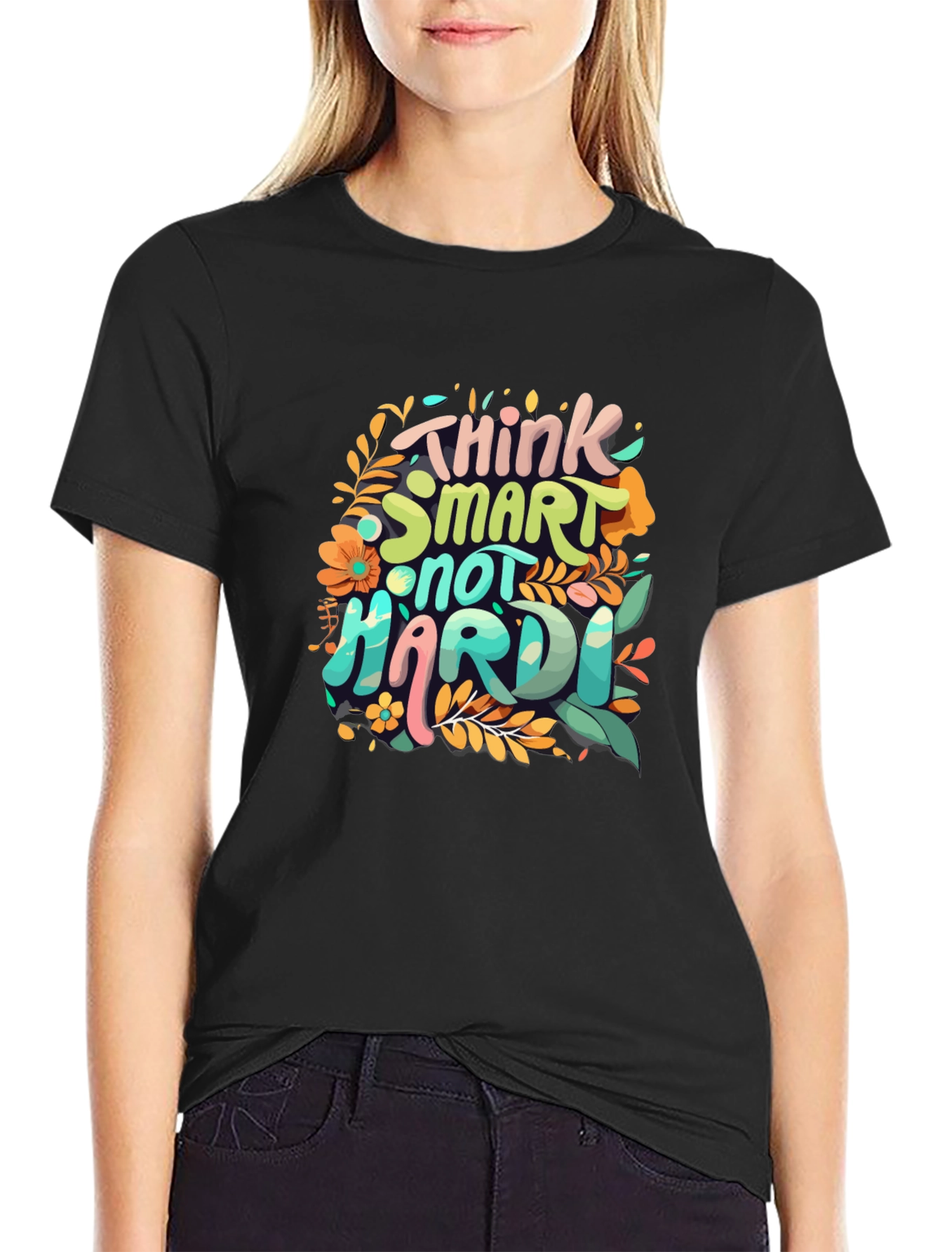 Think Smart T-Shirt - Floral Design