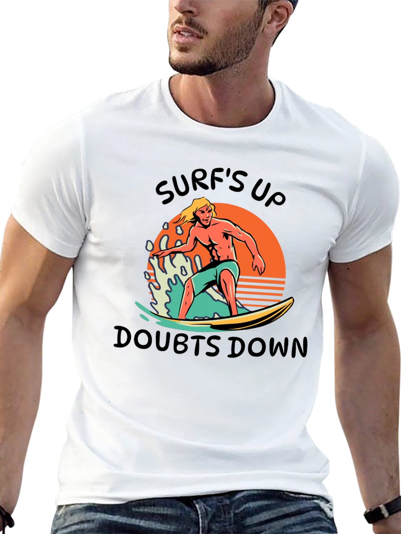 Surfs Up T-Shirt - Surfer Graphic Tee