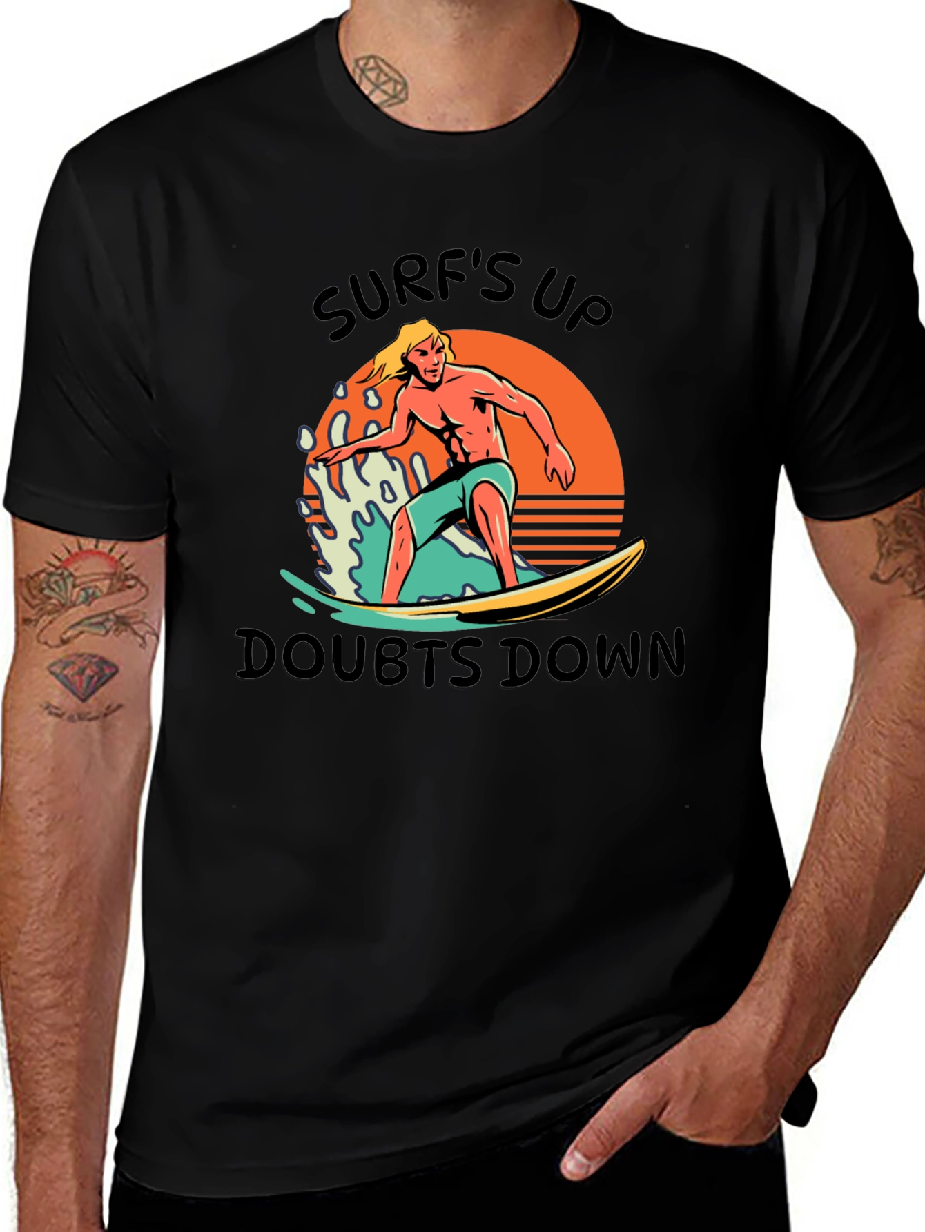 Surfs Up T-Shirt - Surfer Graphic Tee