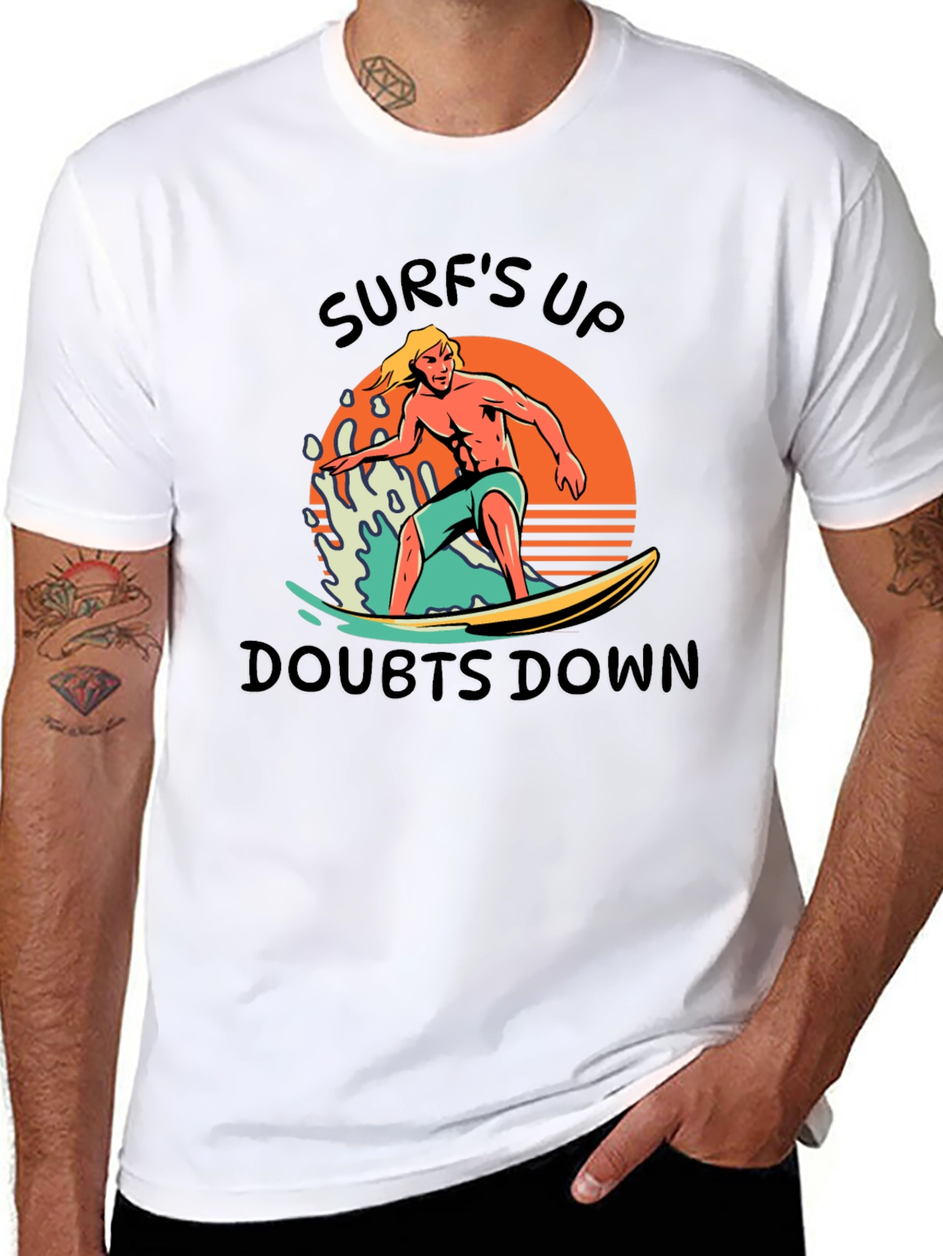 Surfs Up T-Shirt - Surfer Graphic Tee