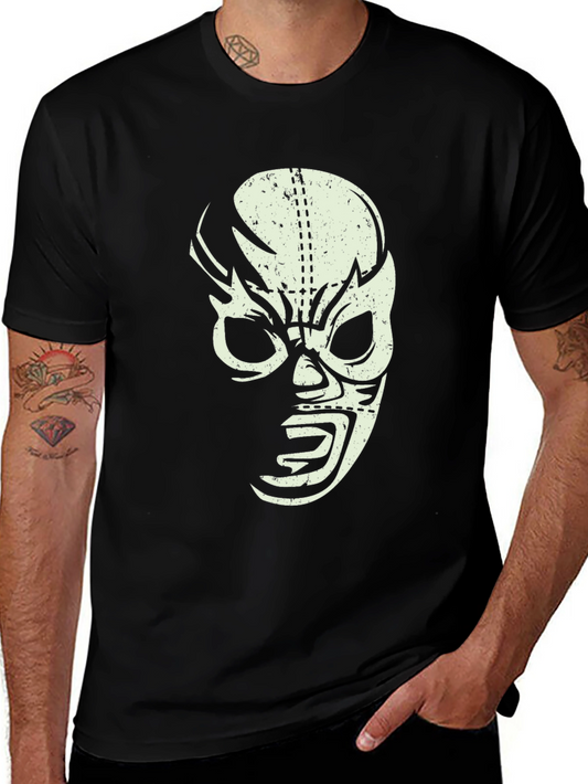 Lucha Libre Mask Graphic T-Shirt - Vintage Style