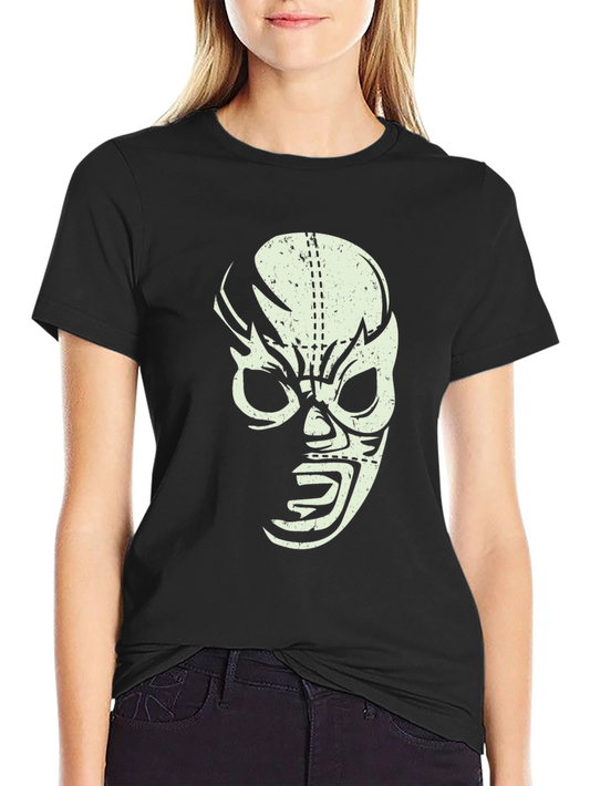 Lucha Libre Mask Graphic T-Shirt - Vintage Style
