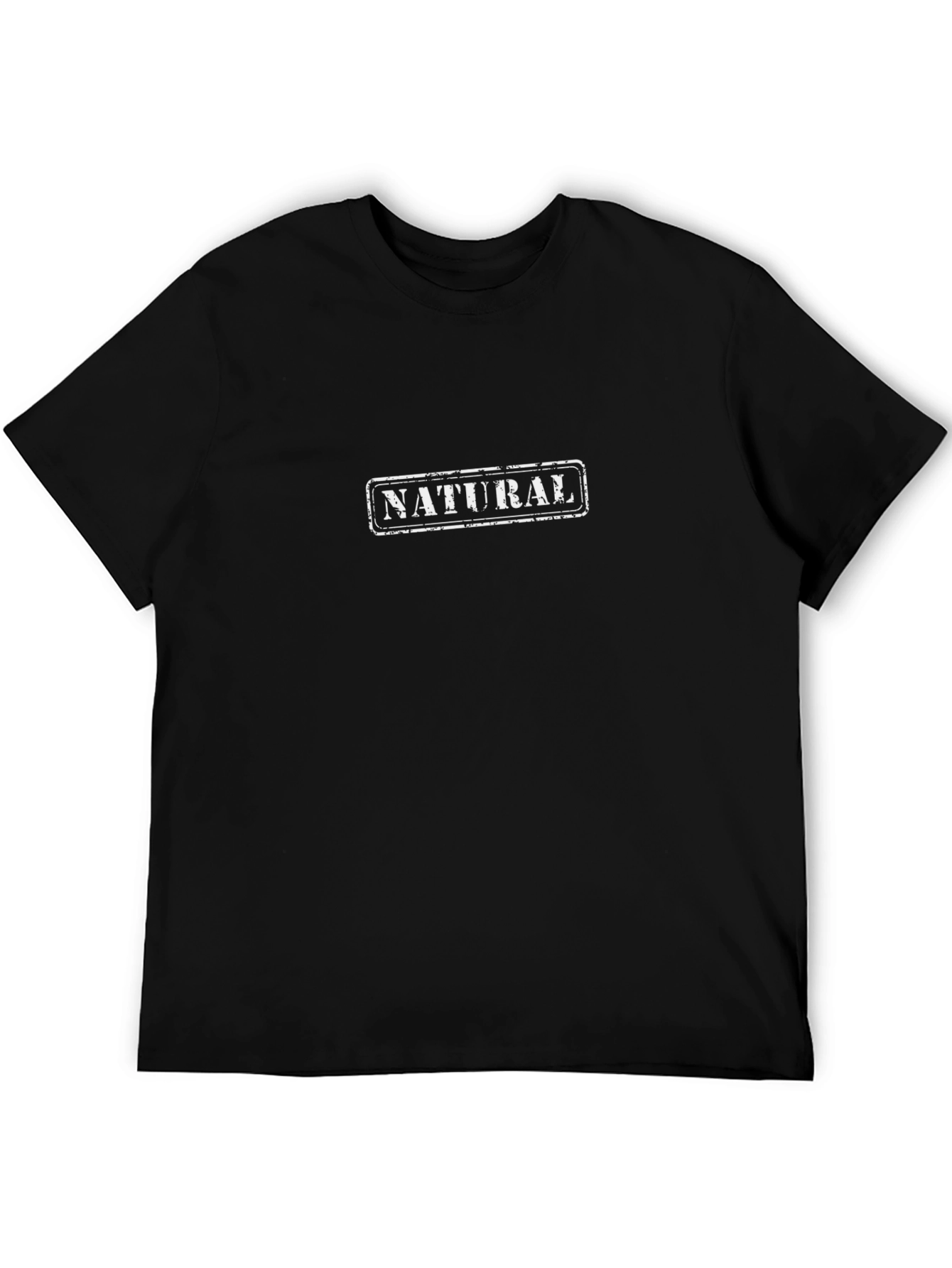 Natural Graphic Print Black T-Shirt
