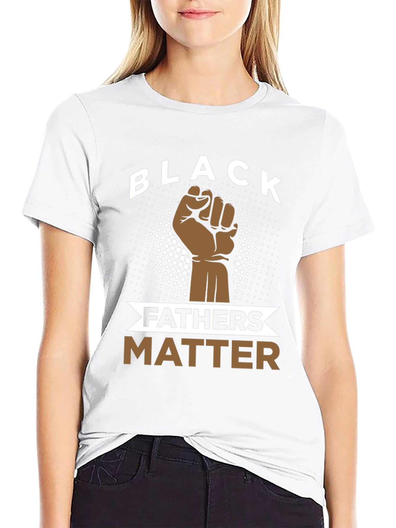 Black Fathers Matter T-Shirt - Fist Design