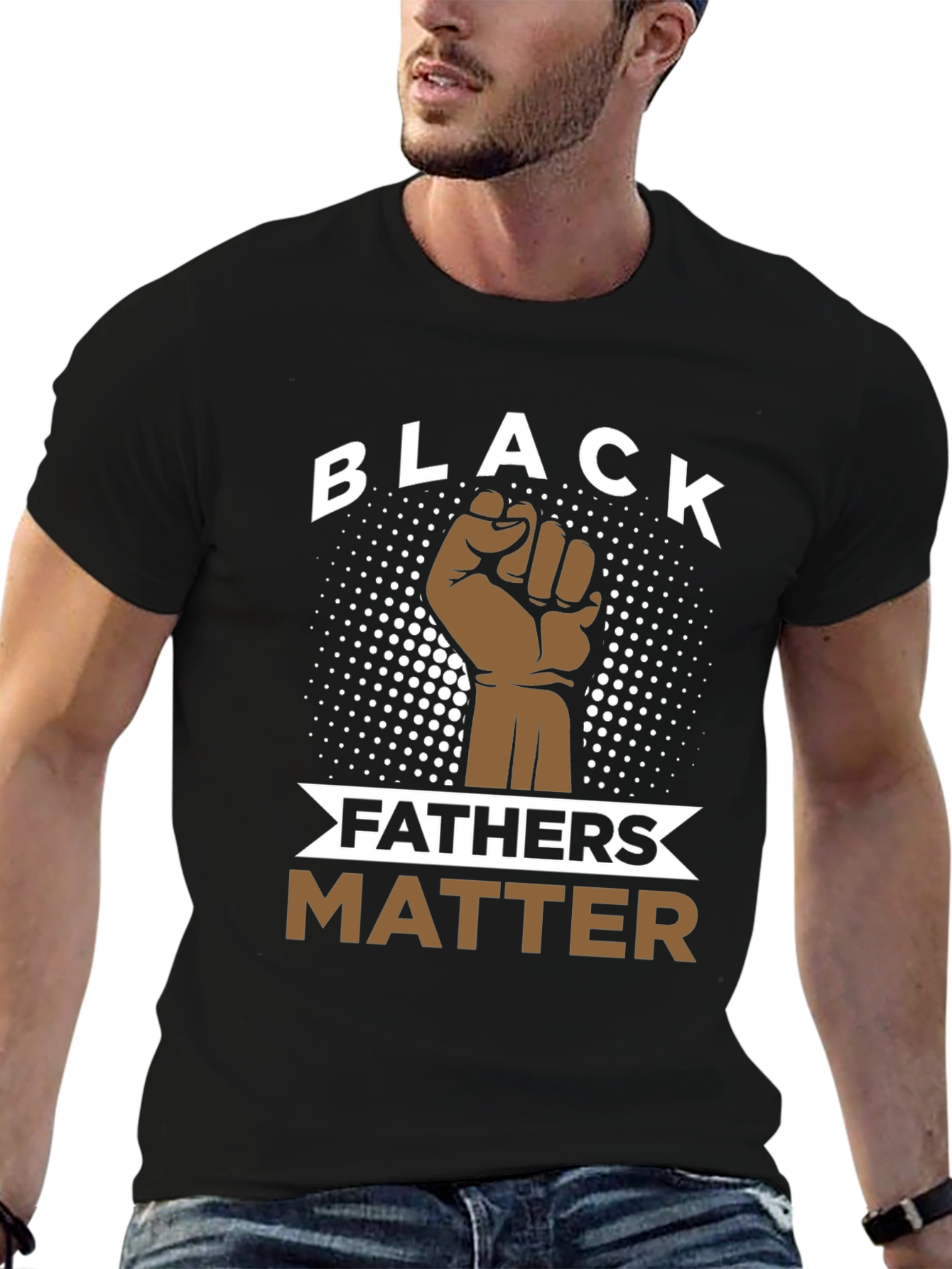 Black Fathers Matter T-Shirt - Fist Design