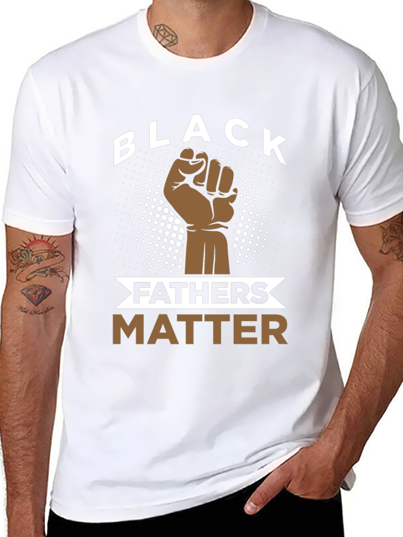 Black Fathers Matter T-Shirt - Fist Design