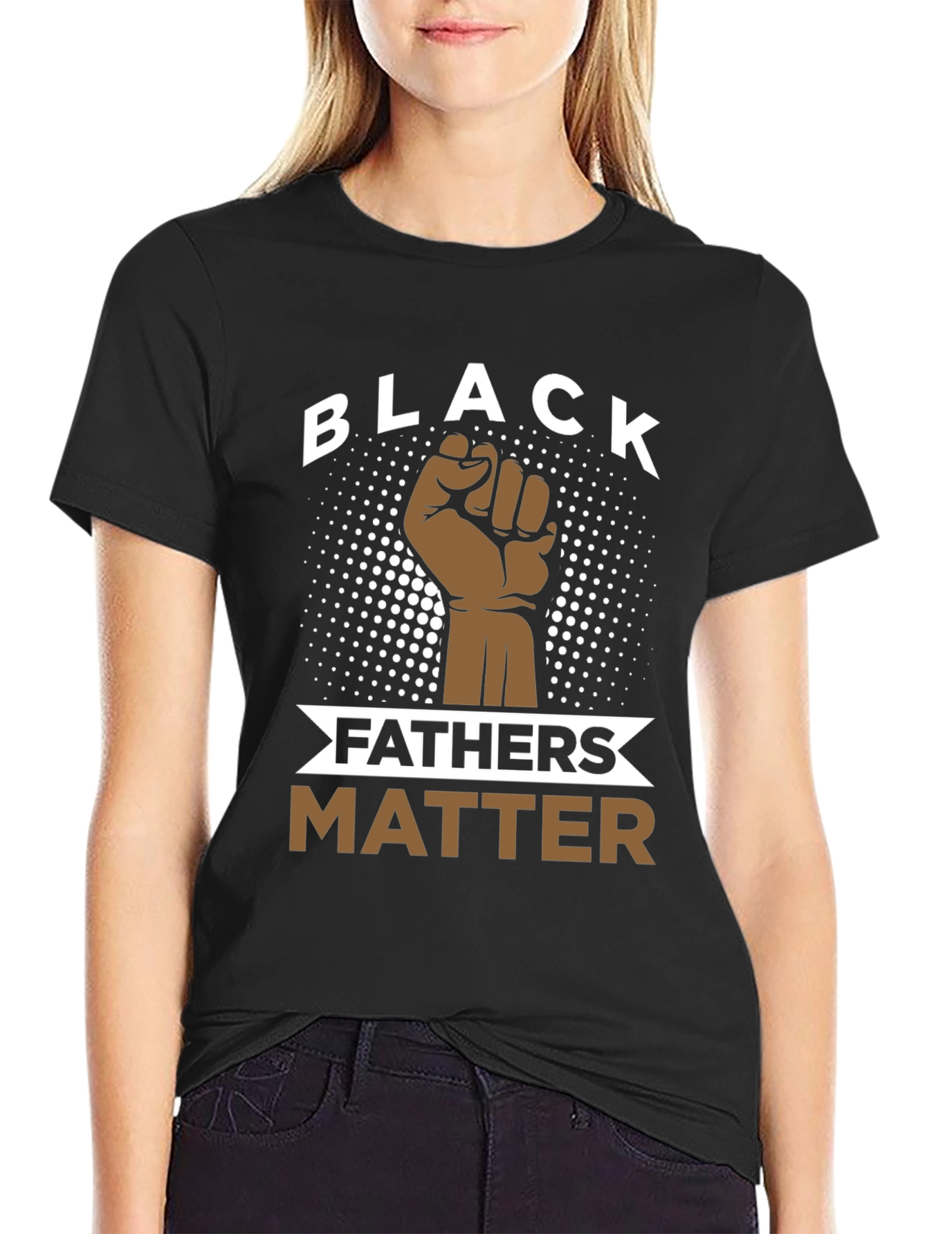 Black Fathers Matter T-Shirt - Fist Design