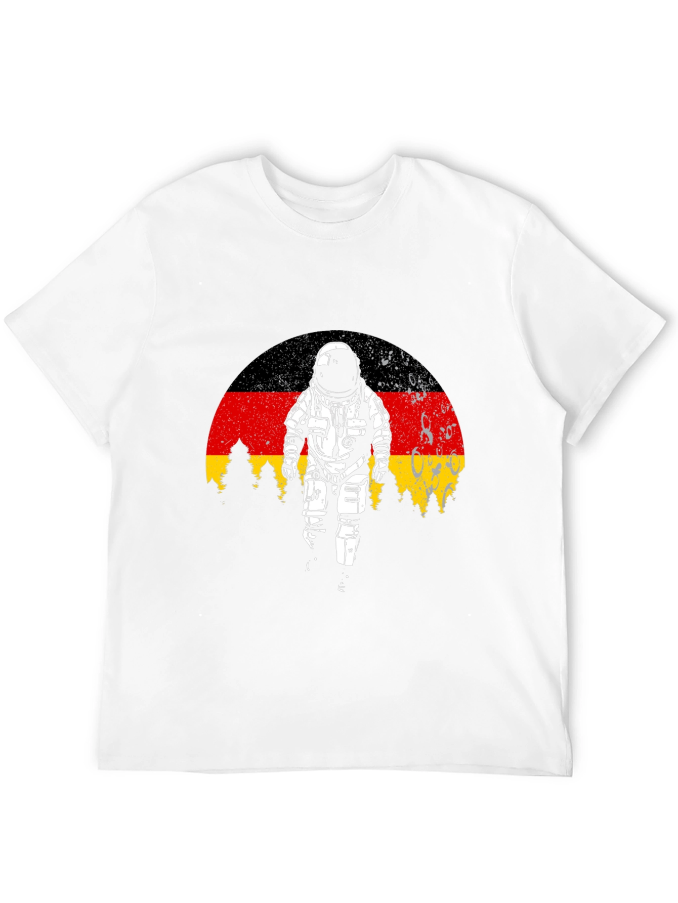 Germany Flag Astronaut Black T-Shirt