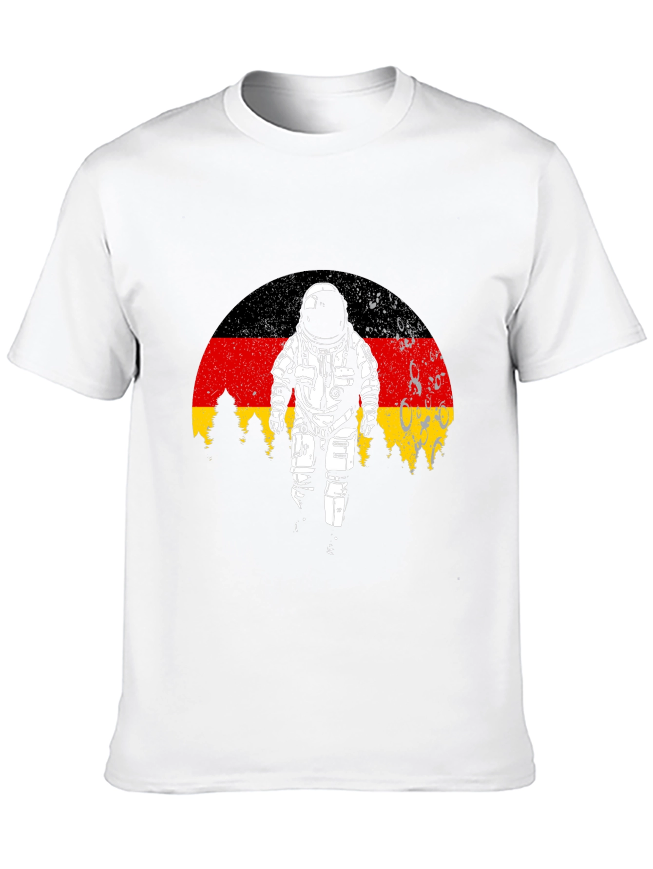 Germany Flag Astronaut Black T-Shirt