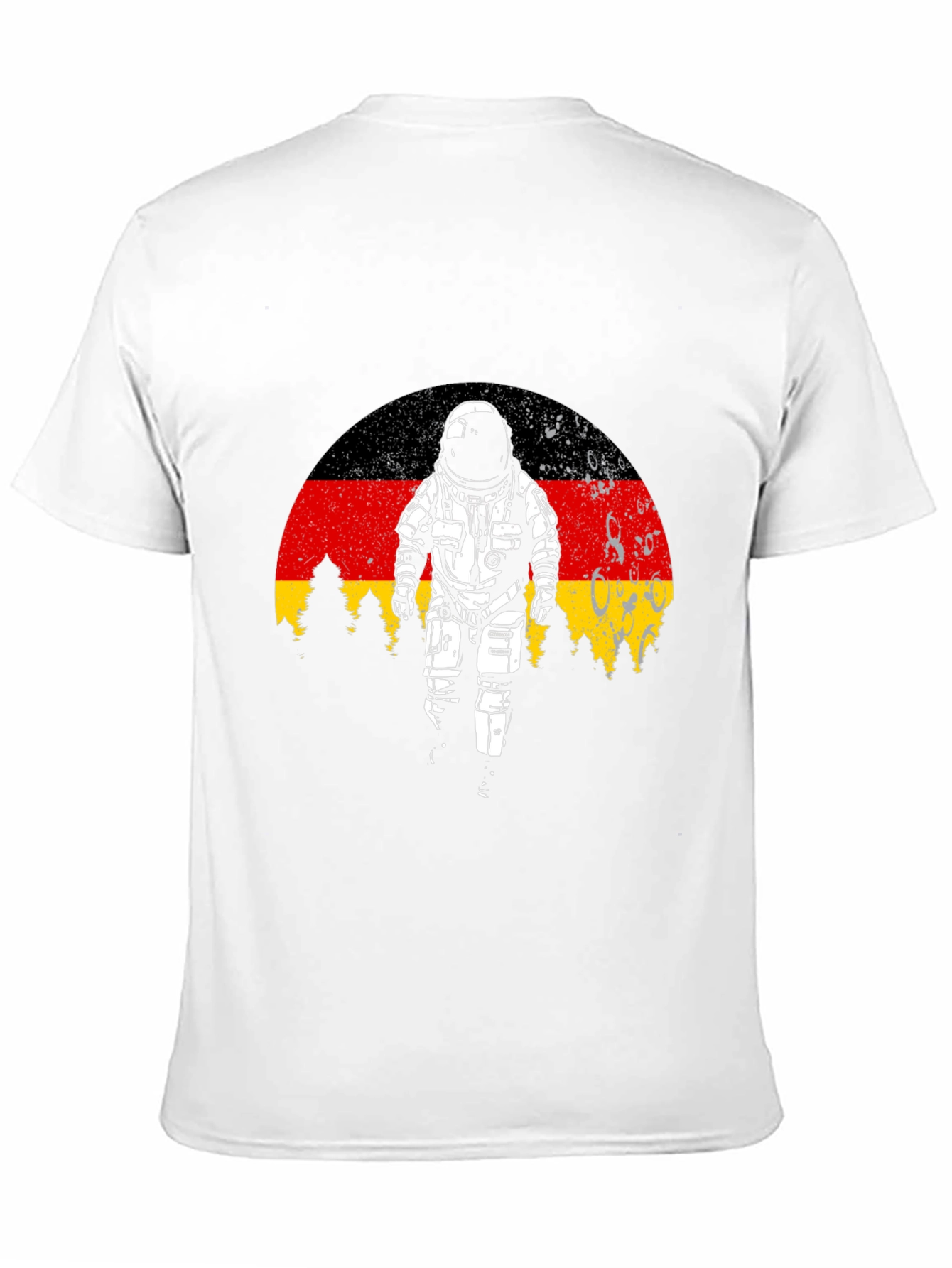 Germany Flag Astronaut Black T-Shirt