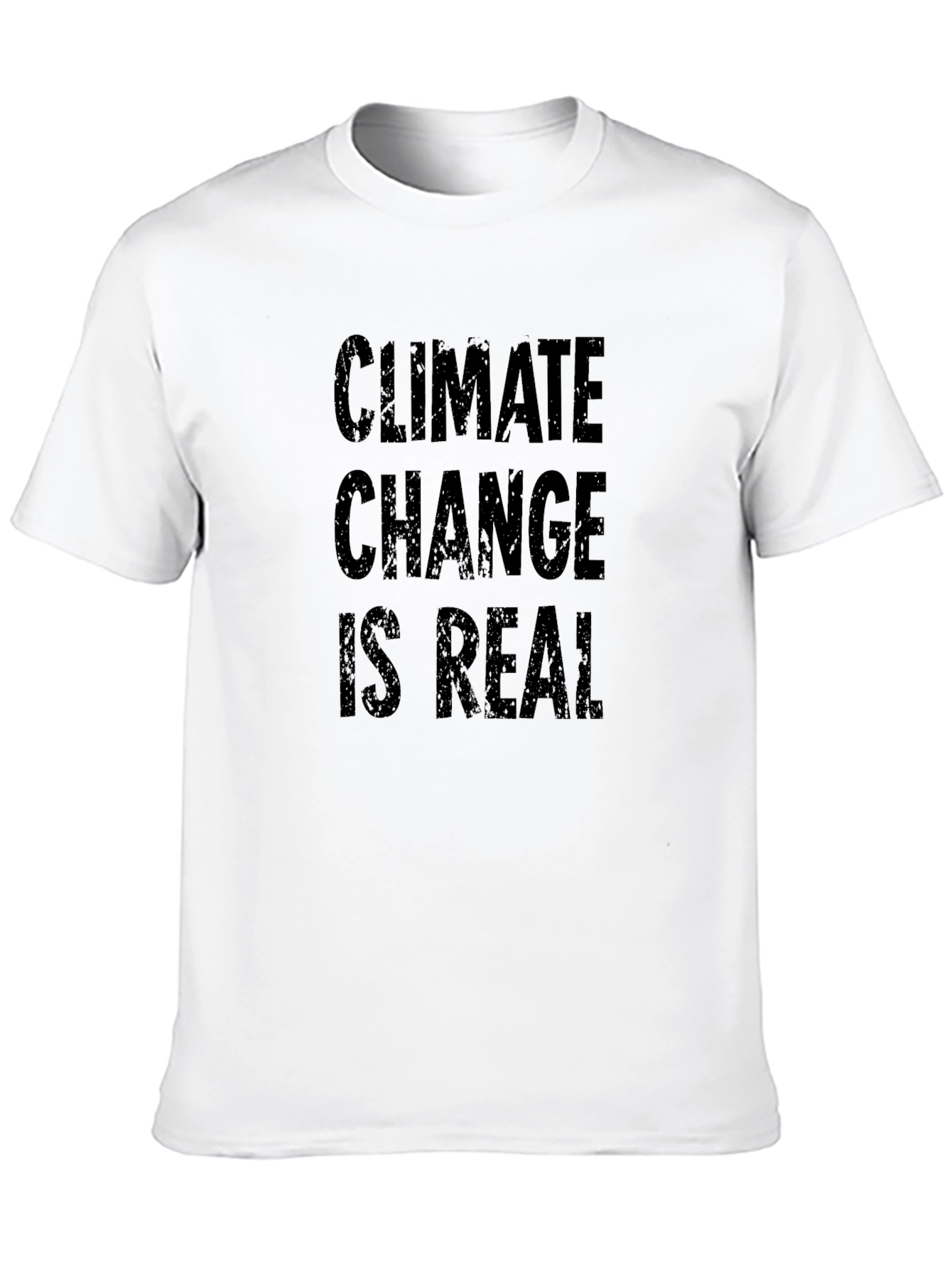 Climate Change is Real Black Graphic Tee Shirt