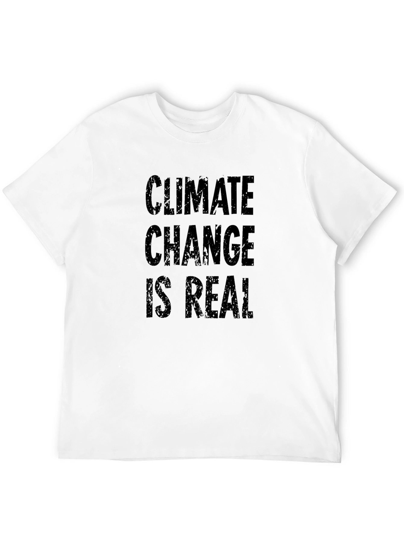 Climate Change is Real Black Graphic Tee Shirt