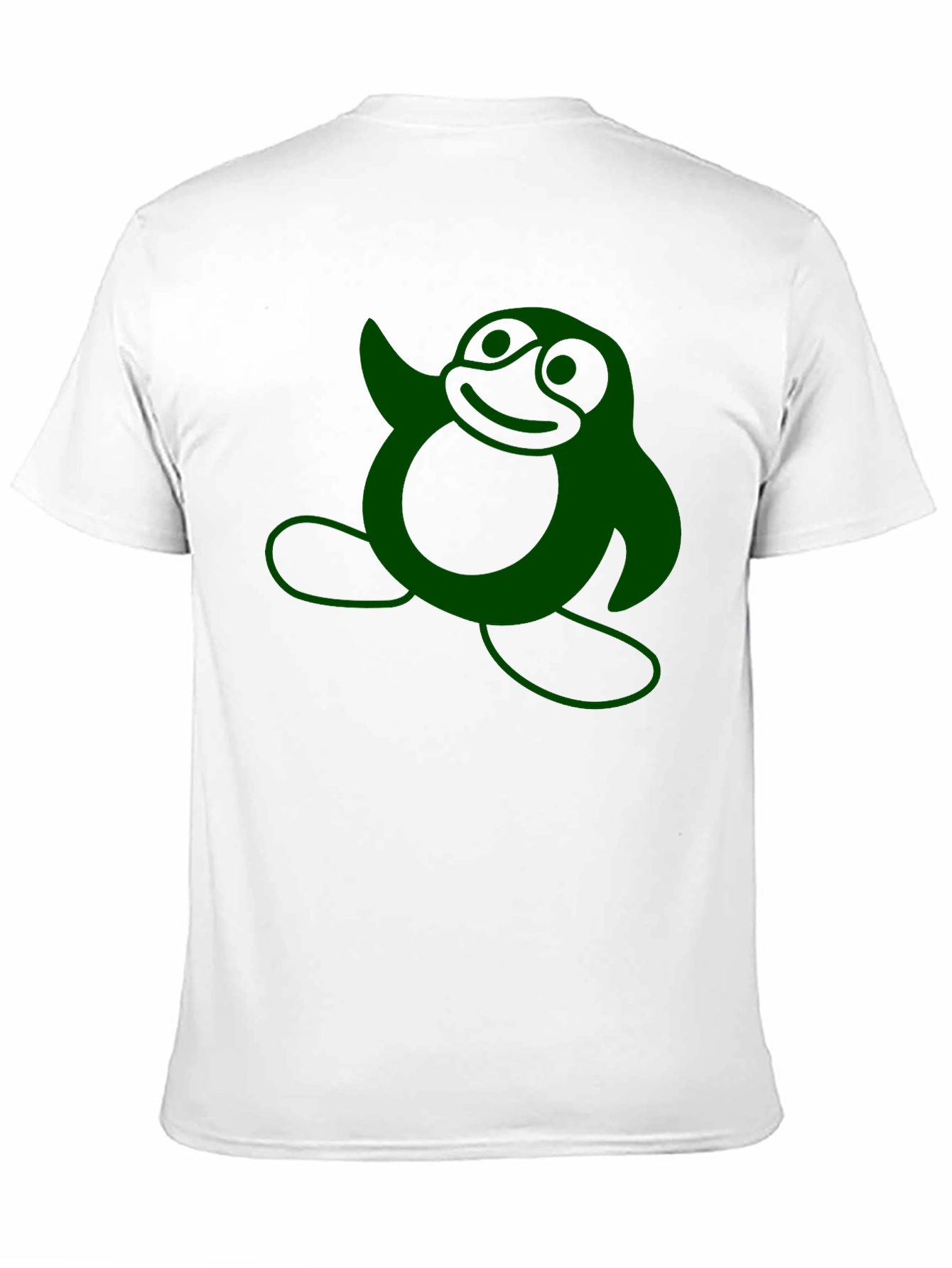 Funny Green Penguin Graphic T-Shirt - Casual Black Tee