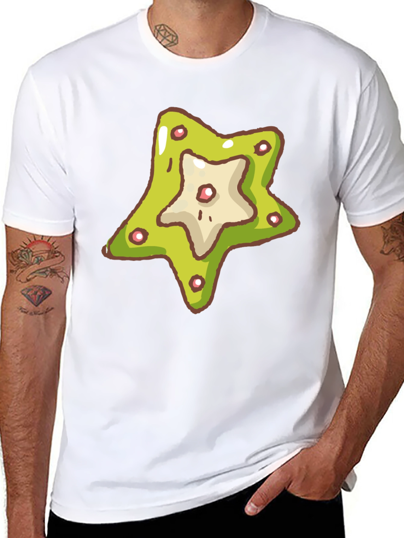 Star Cookie Graphic Tee - Casual Comfort
