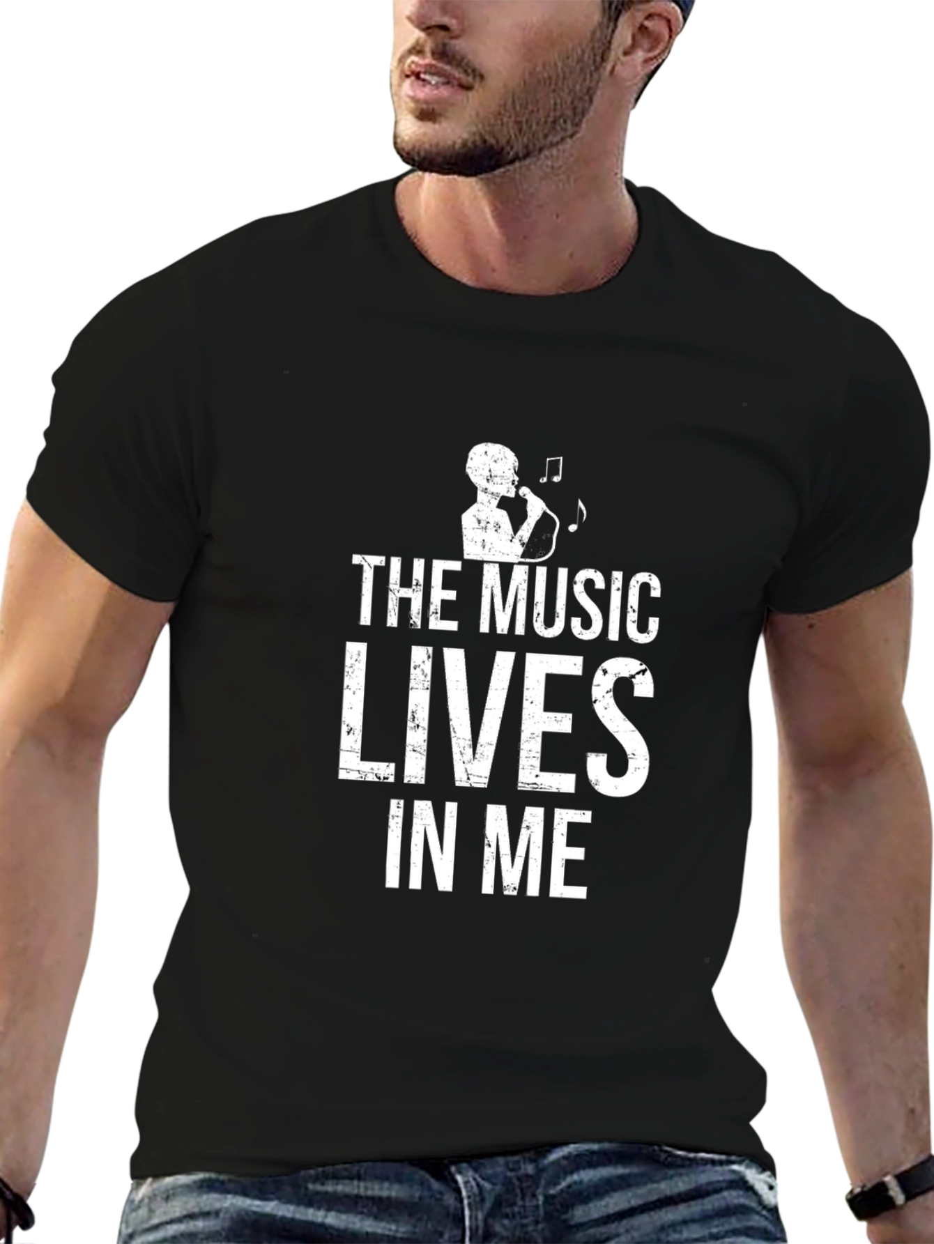 The Music Lives In Me Graphic T-Shirt