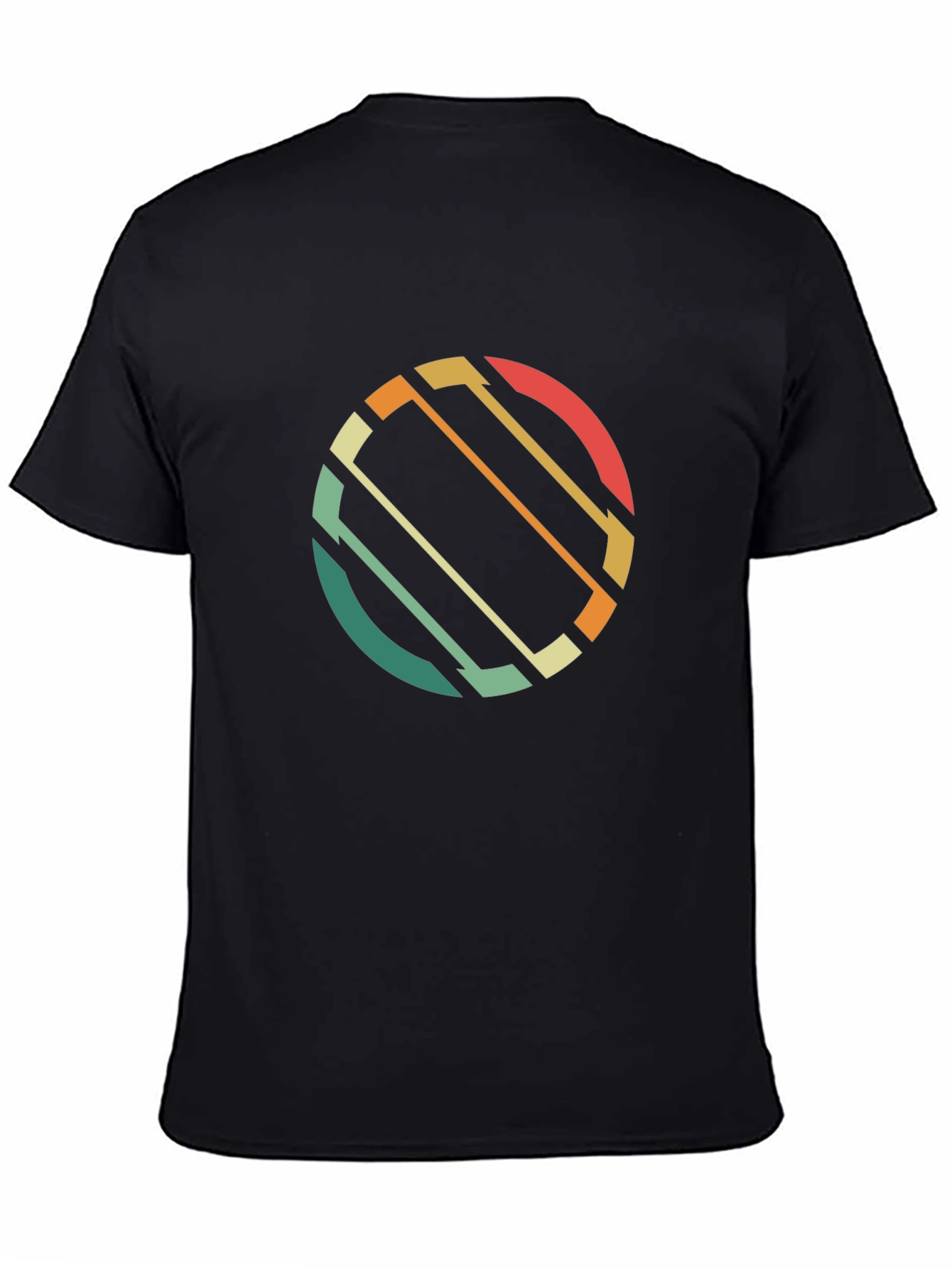 Retro Circle Graphic T-Shirt - Black