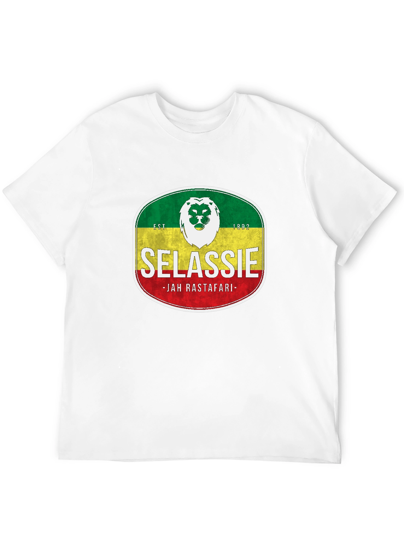 Selassie Jah Rastafari T-Shirt - Rasta Reggae Style