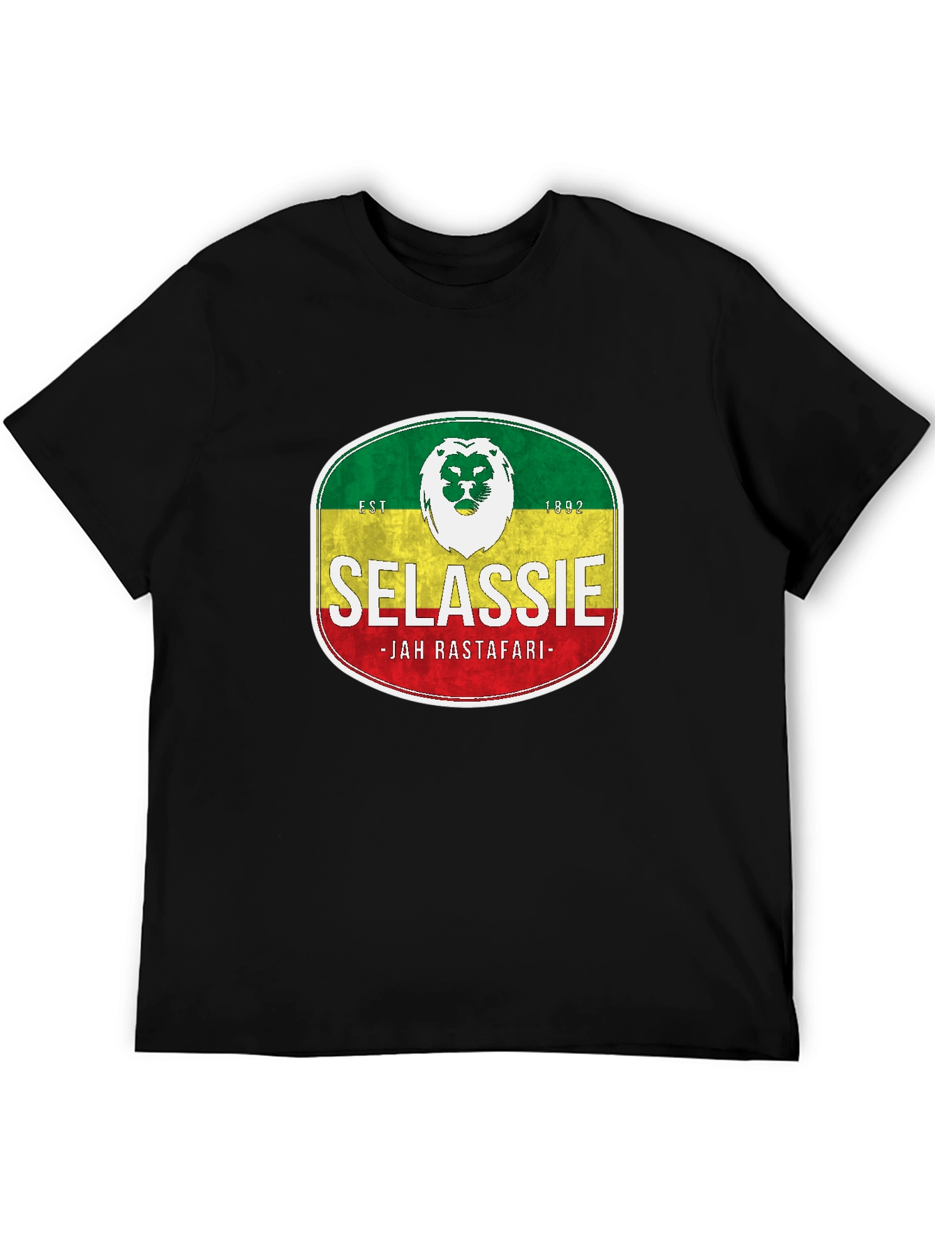 Selassie Jah Rastafari T-Shirt - Rasta Reggae Style