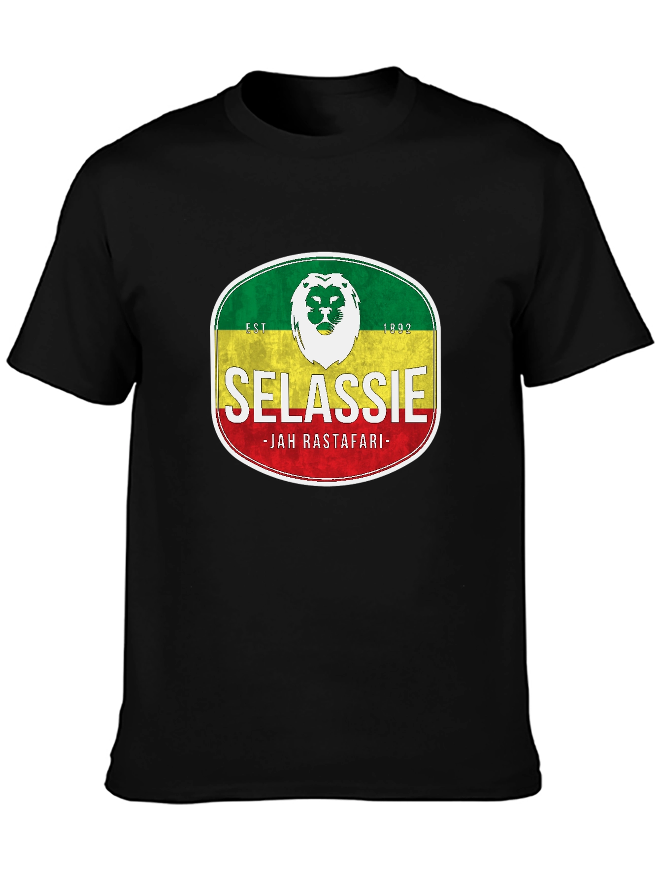 Selassie Jah Rastafari T-Shirt - Rasta Reggae Style