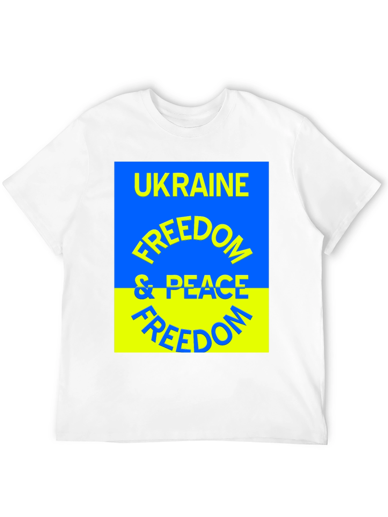 Ukraine Freedom & Peace T-Shirt - Black
