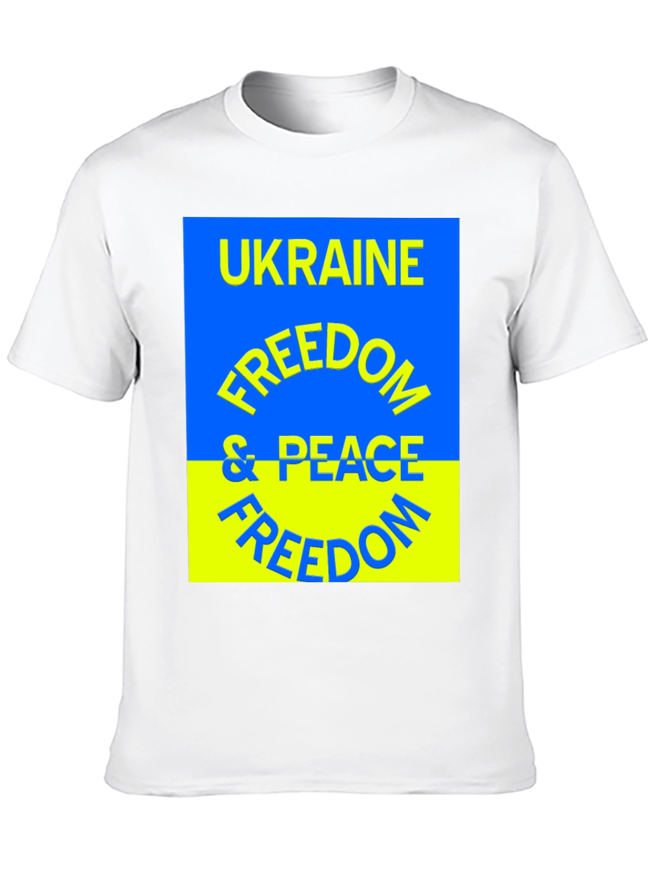 Ukraine Freedom & Peace T-Shirt - Black