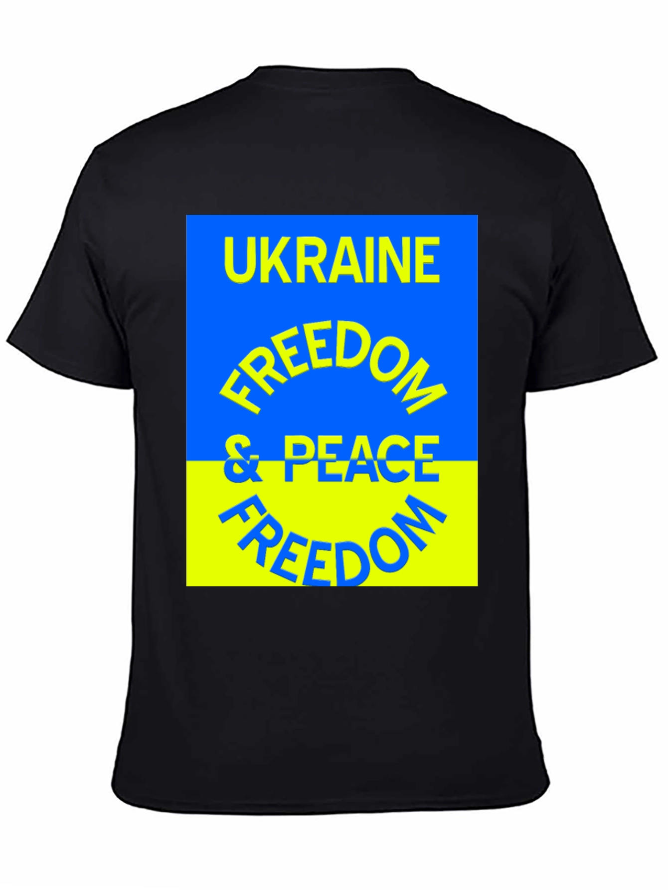 Ukraine Freedom & Peace T-Shirt - Black