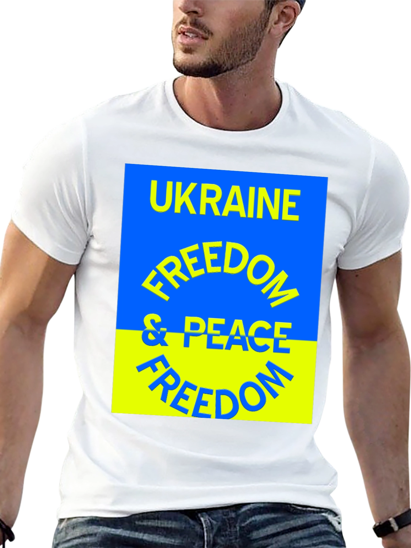 Ukraine Freedom & Peace T-Shirt - Black