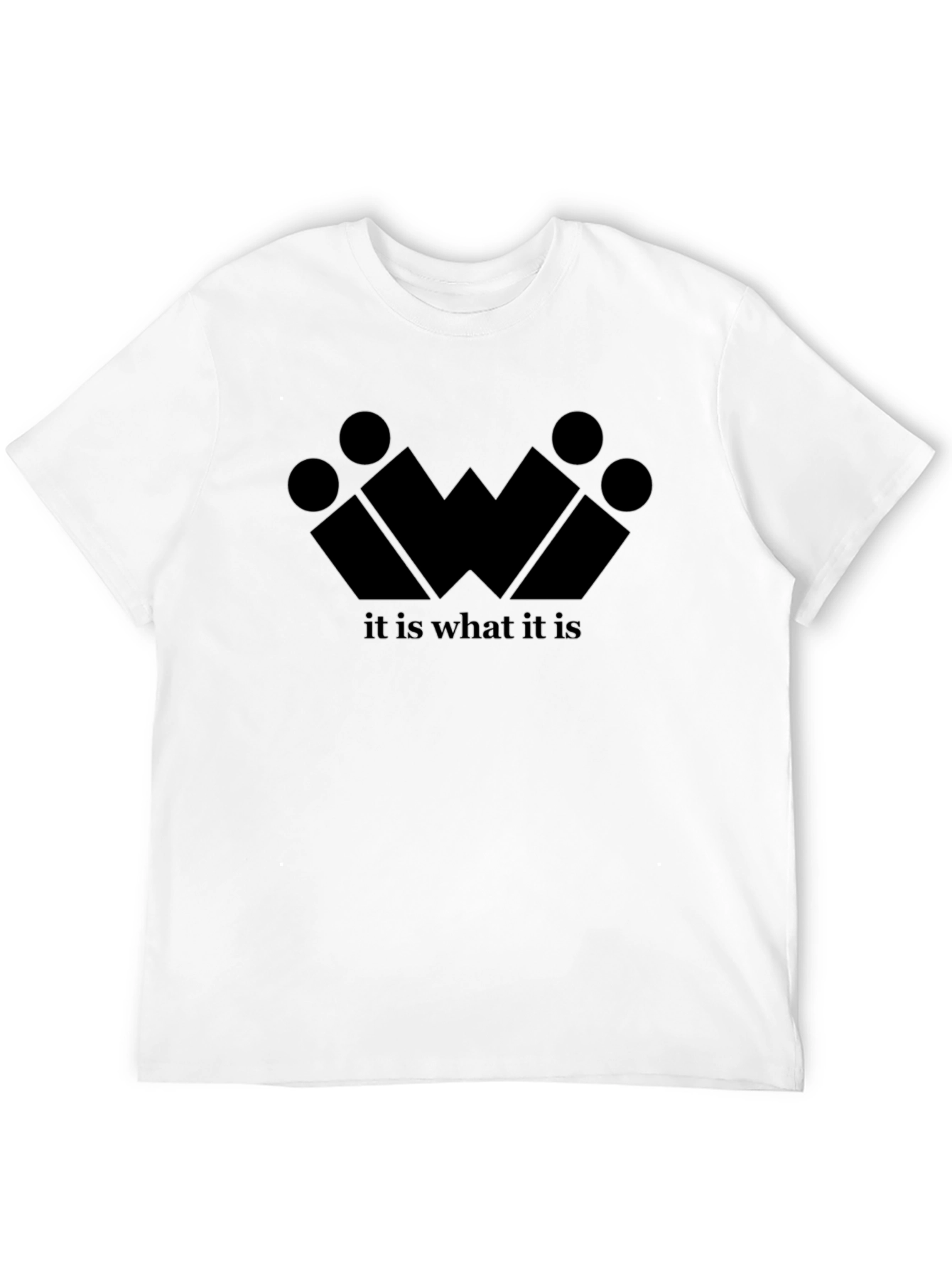 Geometric It Is What It Is Black Tee