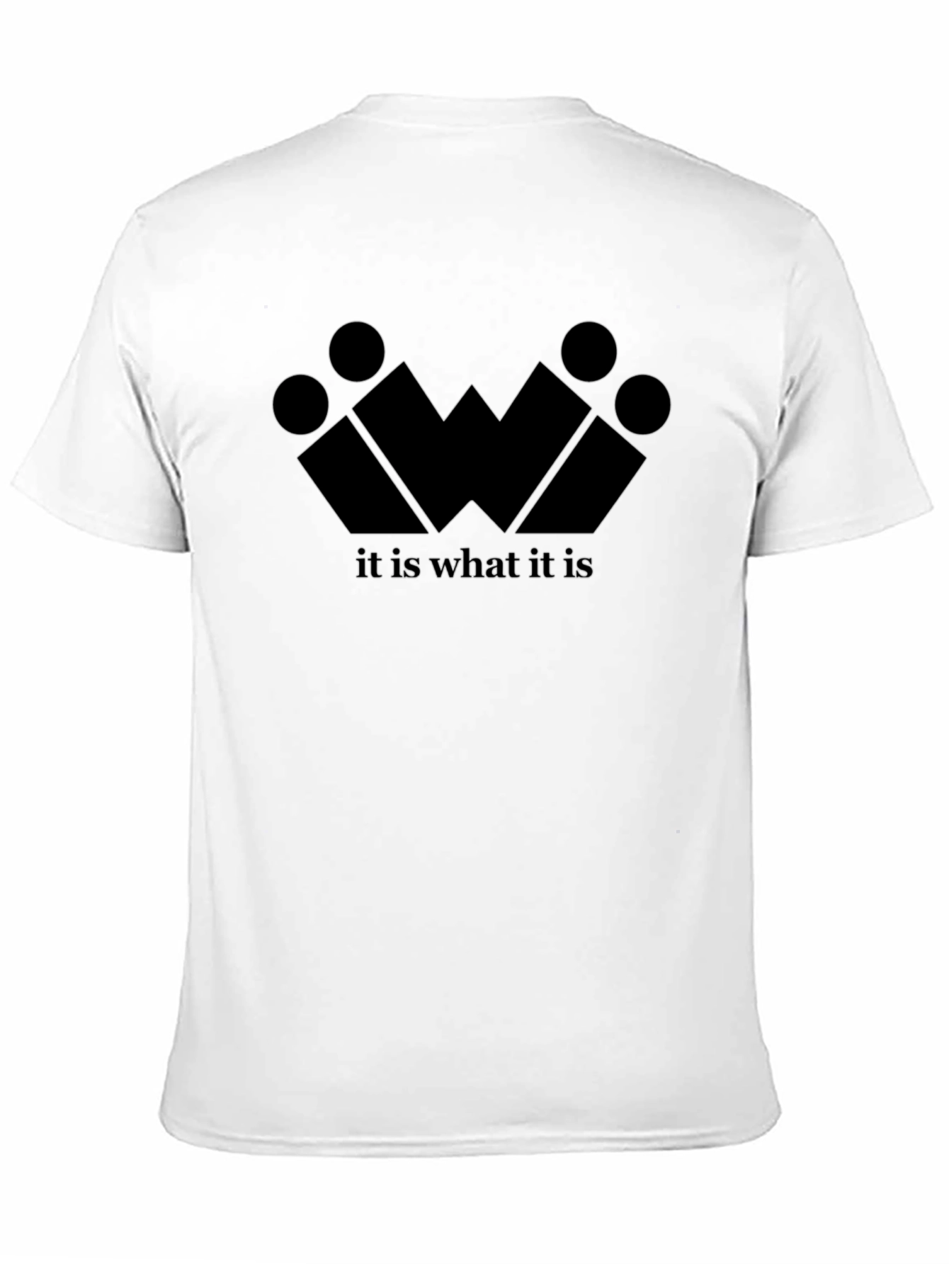 Geometric It Is What It Is Black Tee