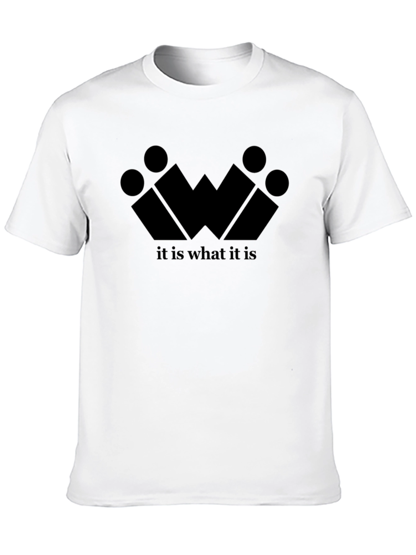 Geometric It Is What It Is Black Tee