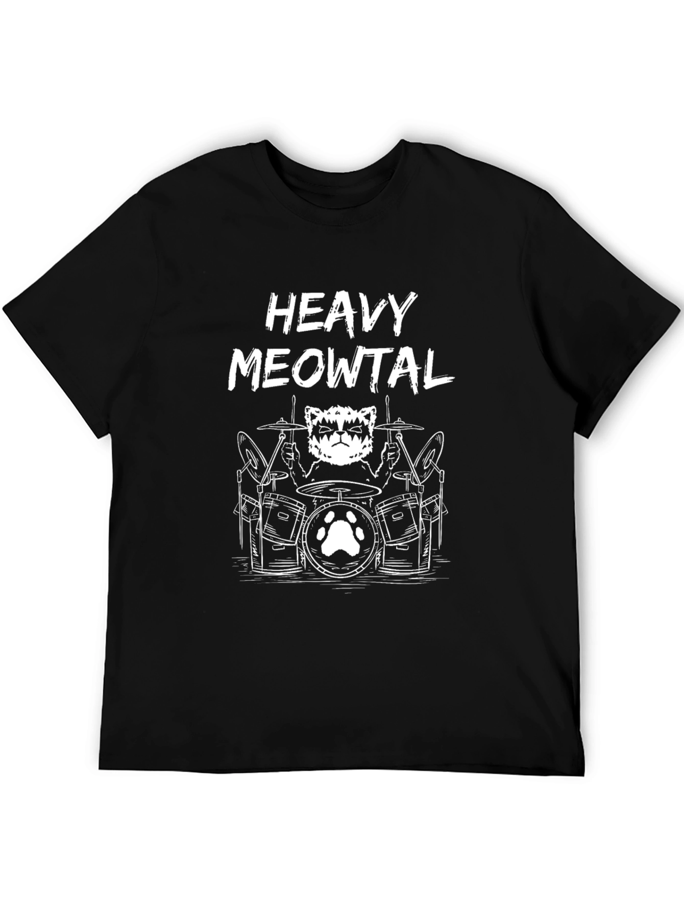 Heavy Meowtal Black T-Shirt