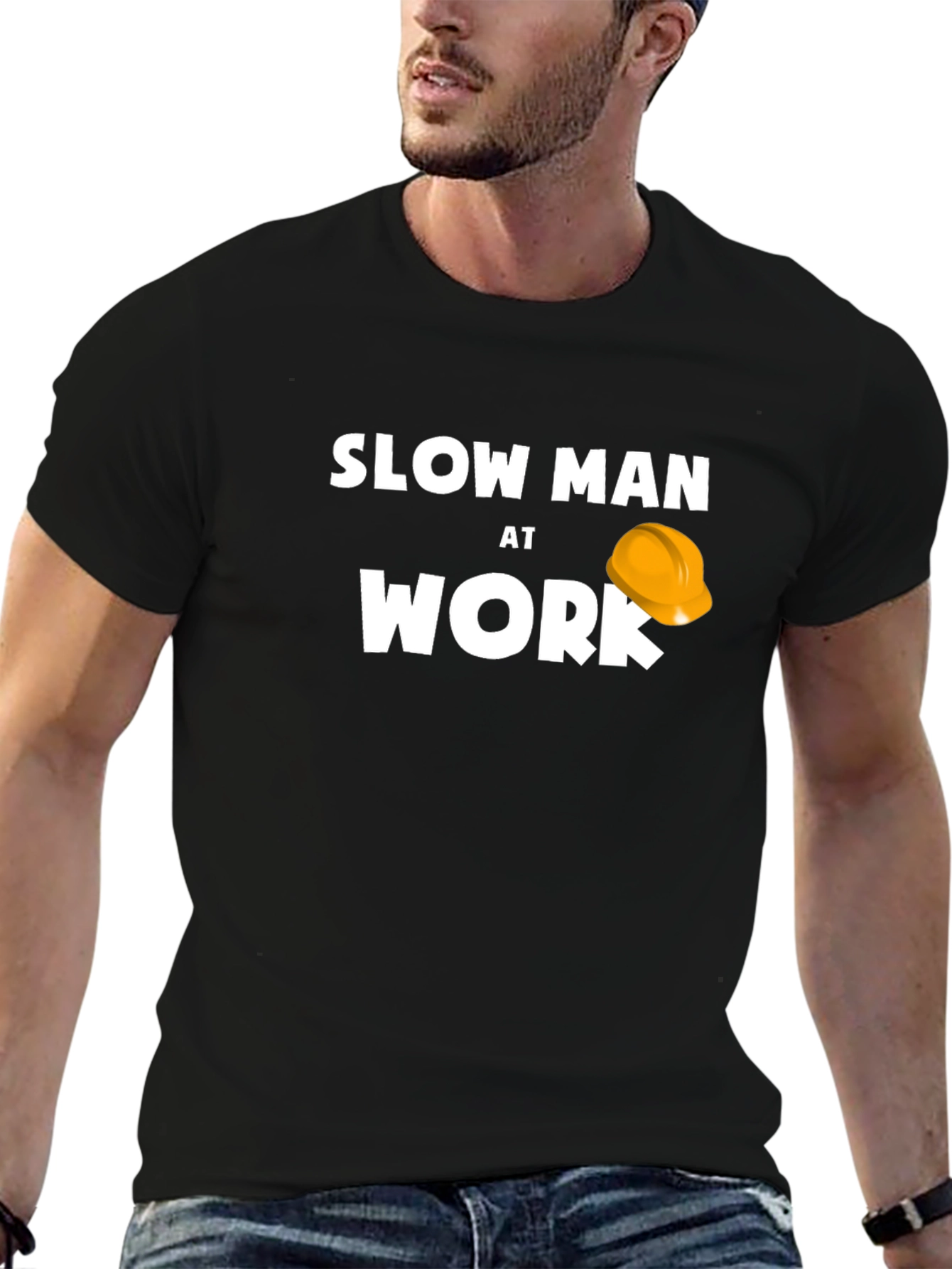 Slow Man At Work Funny T-Shirt