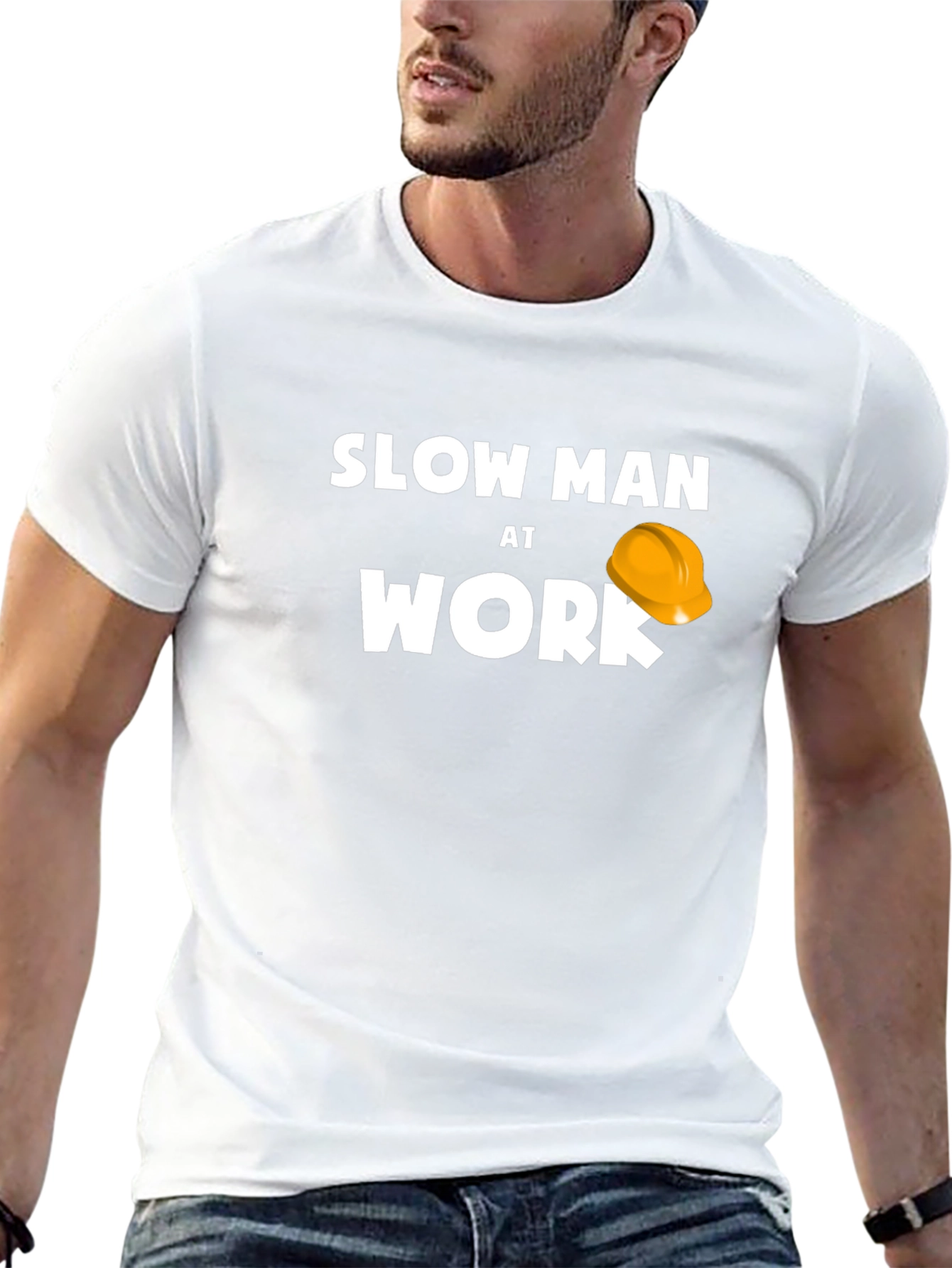 Slow Man At Work Funny T-Shirt