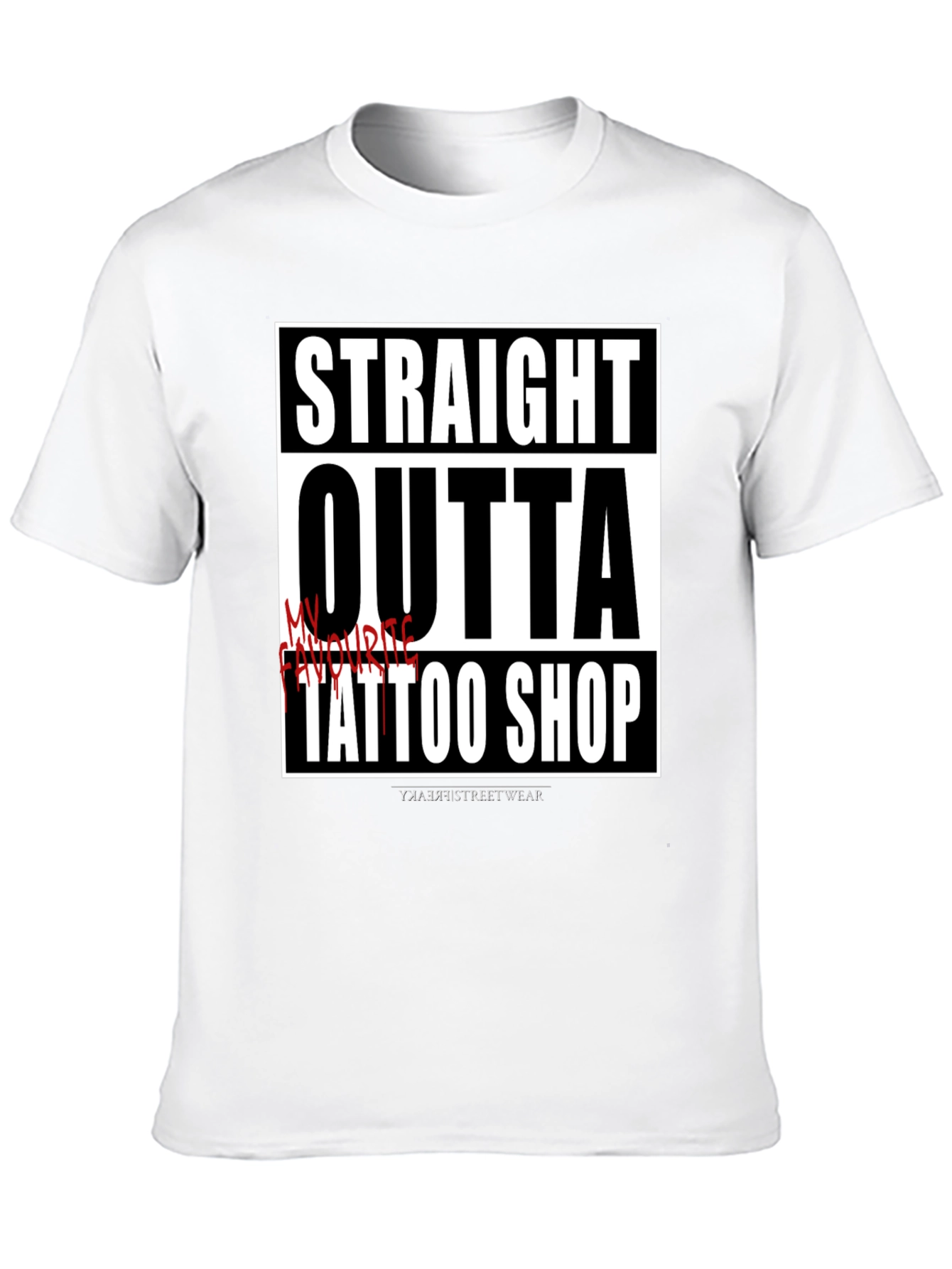 Straight Outta Tattoo Shop T-Shirt - Black