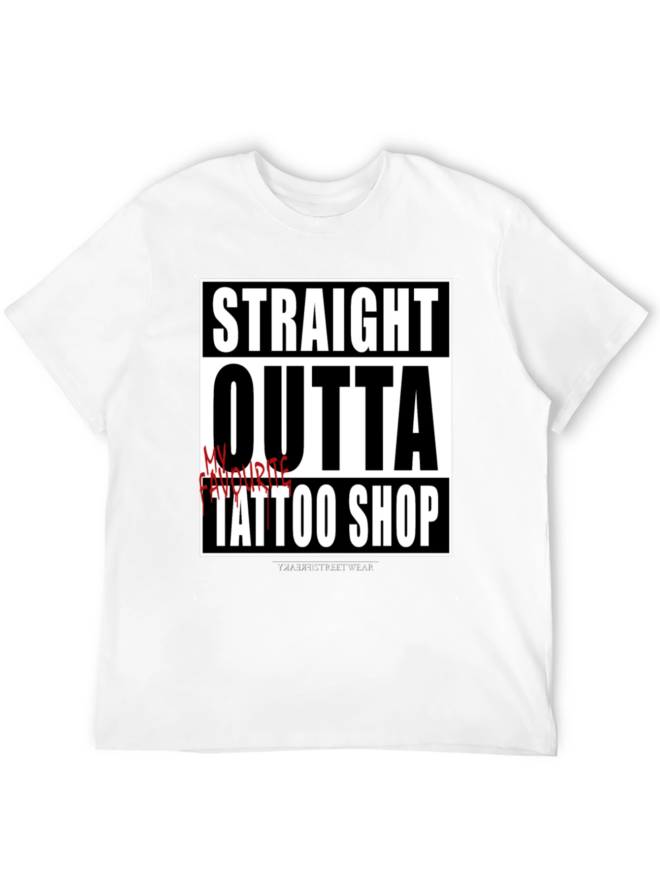 Straight Outta Tattoo Shop T-Shirt - Black