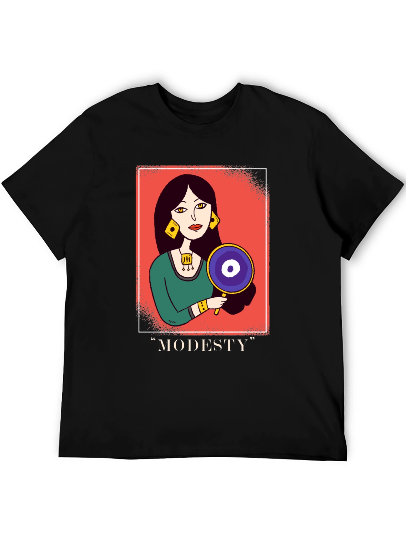 Modesty Graphic Tee - Unisex Black T-Shirt