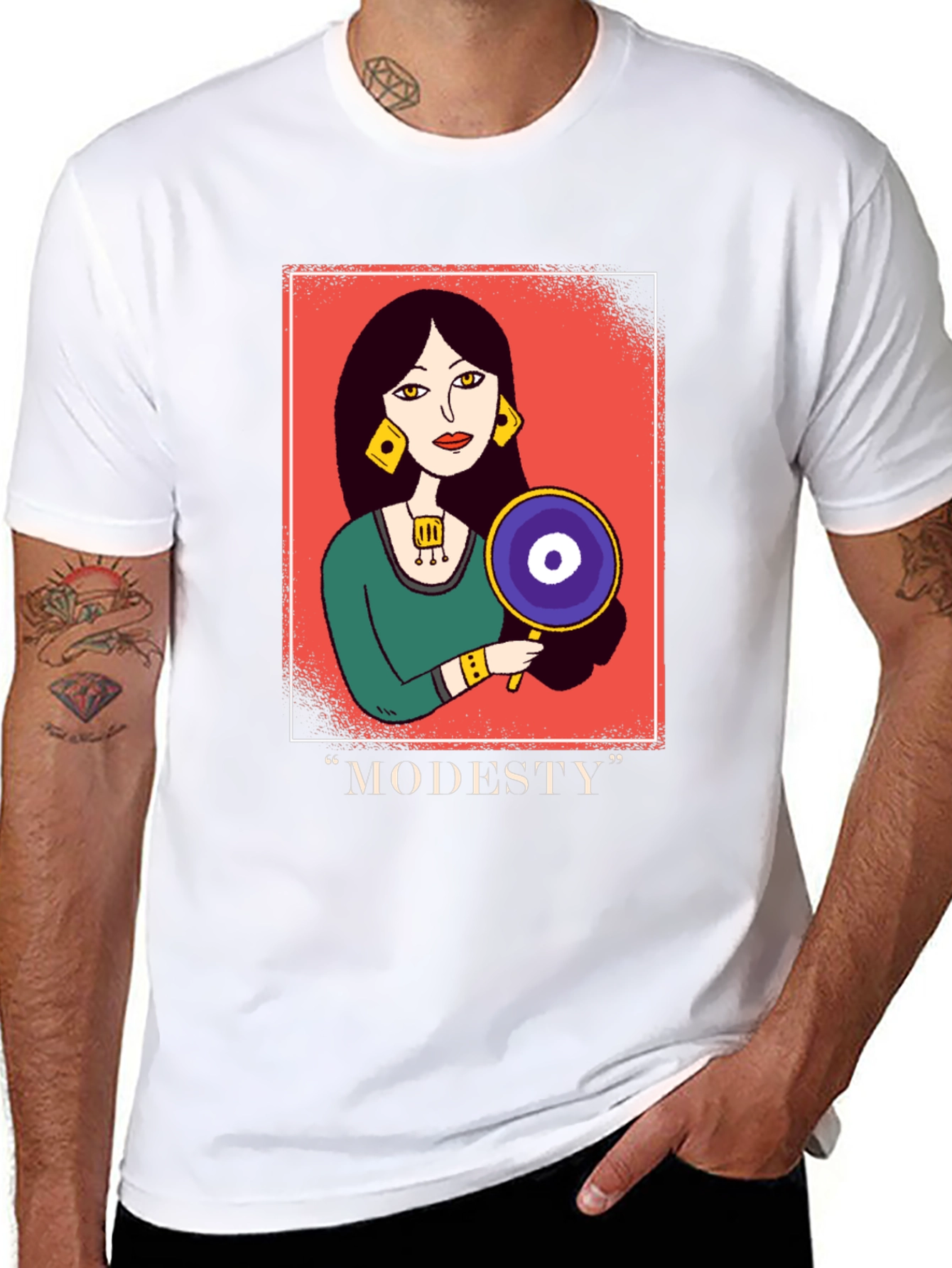 Modesty Graphic Tee - Unisex Black T-Shirt