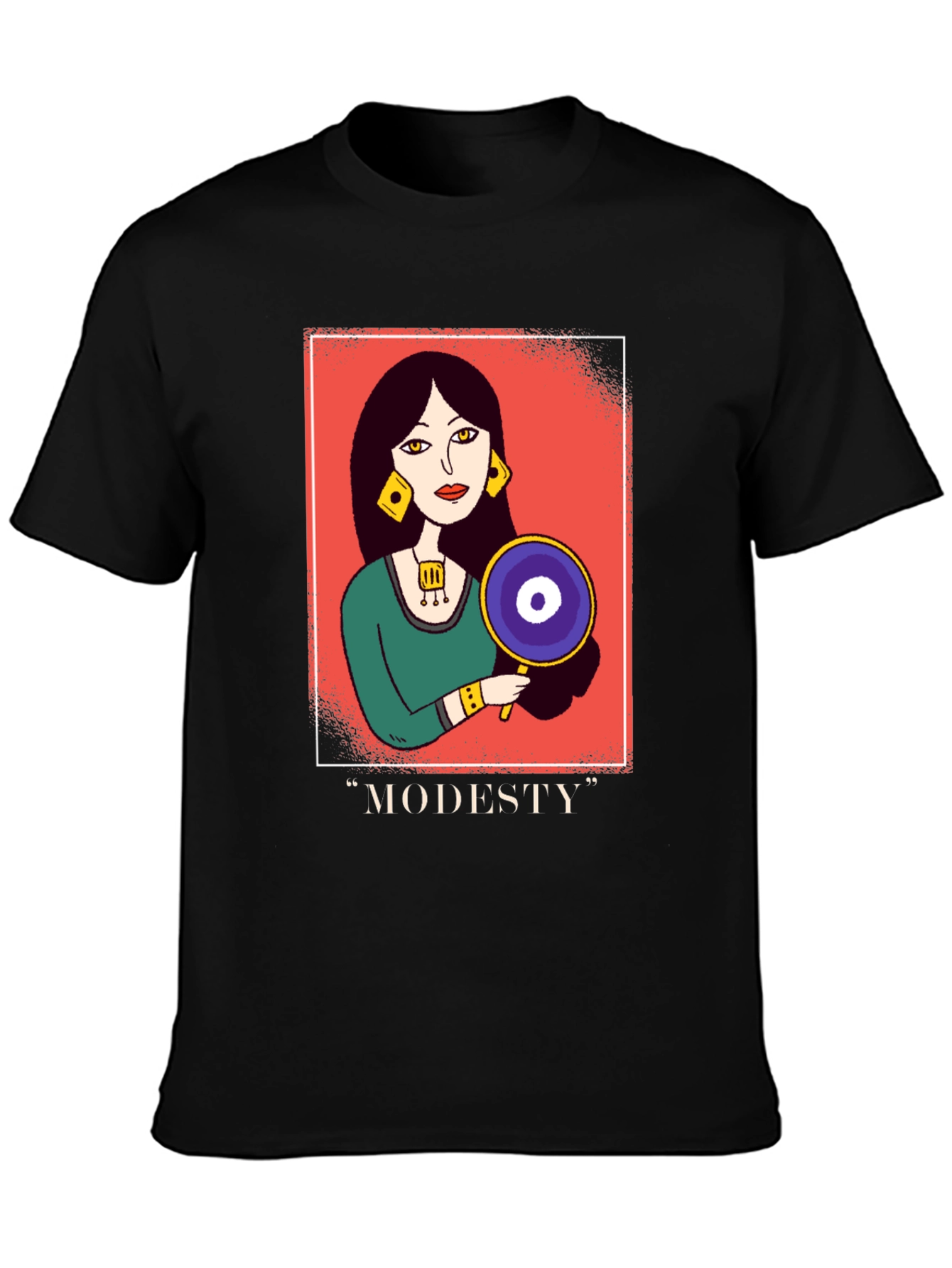 Modesty Graphic Tee - Unisex Black T-Shirt