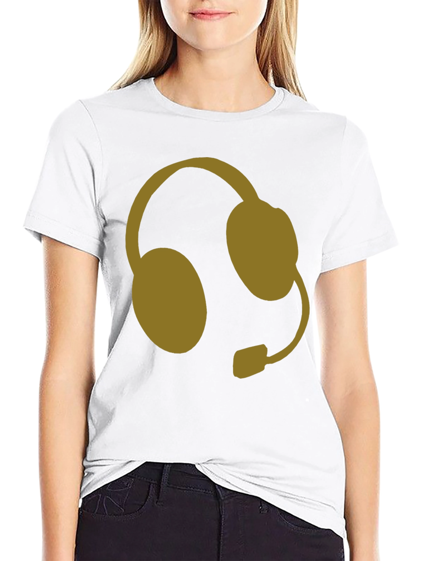 Gamer Headset Graphic T-Shirt - Black