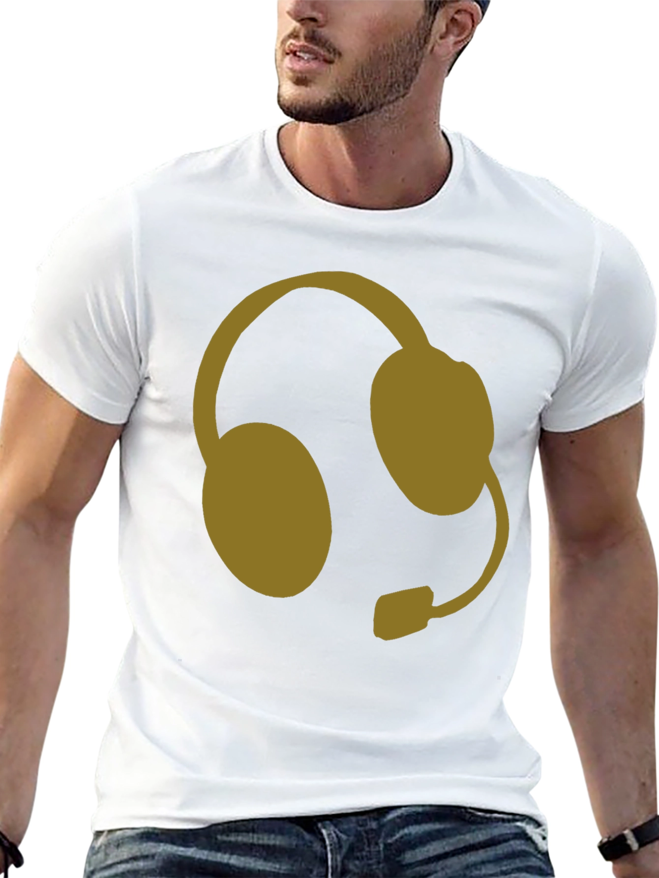 Gamer Headset Graphic T-Shirt - Black