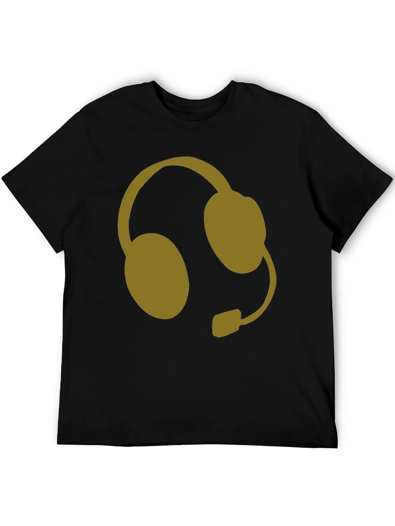 Gamer Headset Graphic T-Shirt - Black