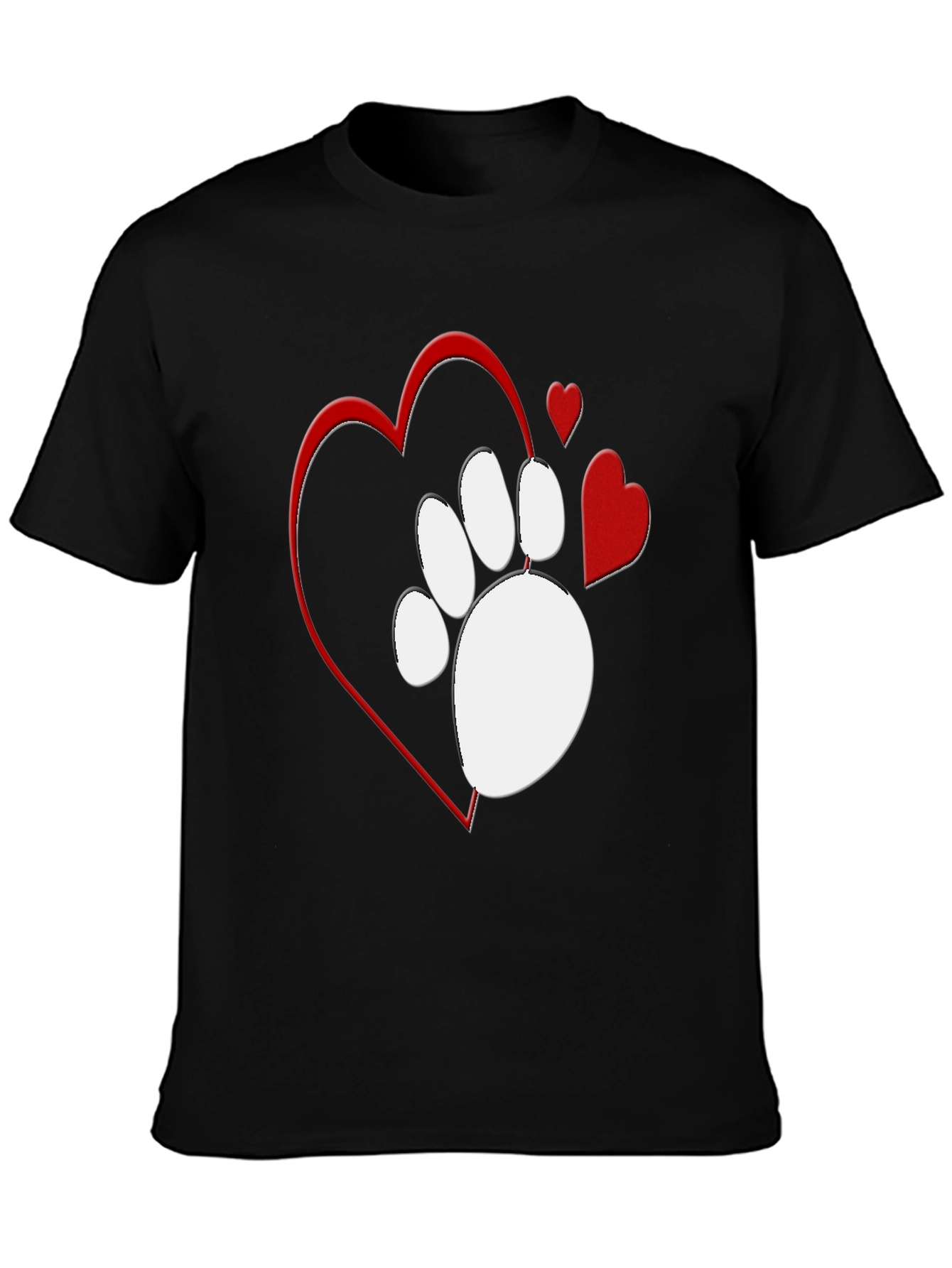 Paw Print Heart T-Shirt - Love Your Pet!