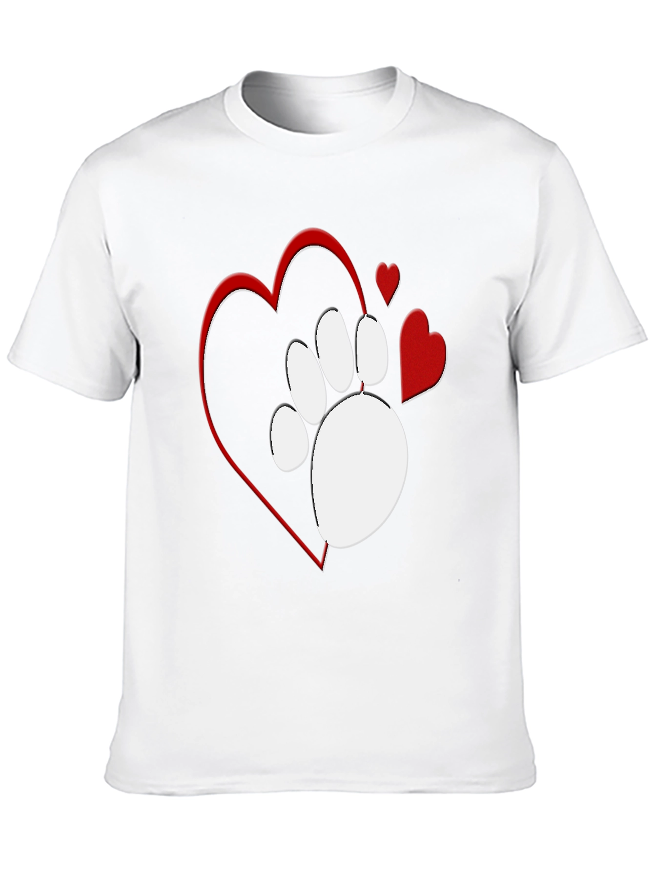 Paw Print Heart T-Shirt - Love Your Pet!
