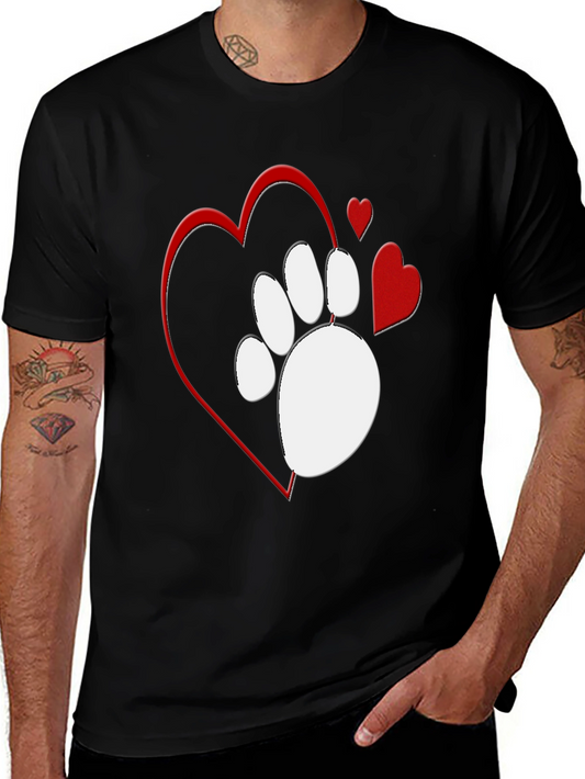 Paw Print Heart T-Shirt - Love Your Pet!