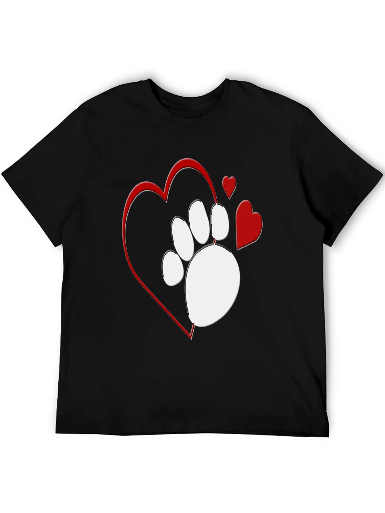 Paw Print Heart T-Shirt - Love Your Pet!