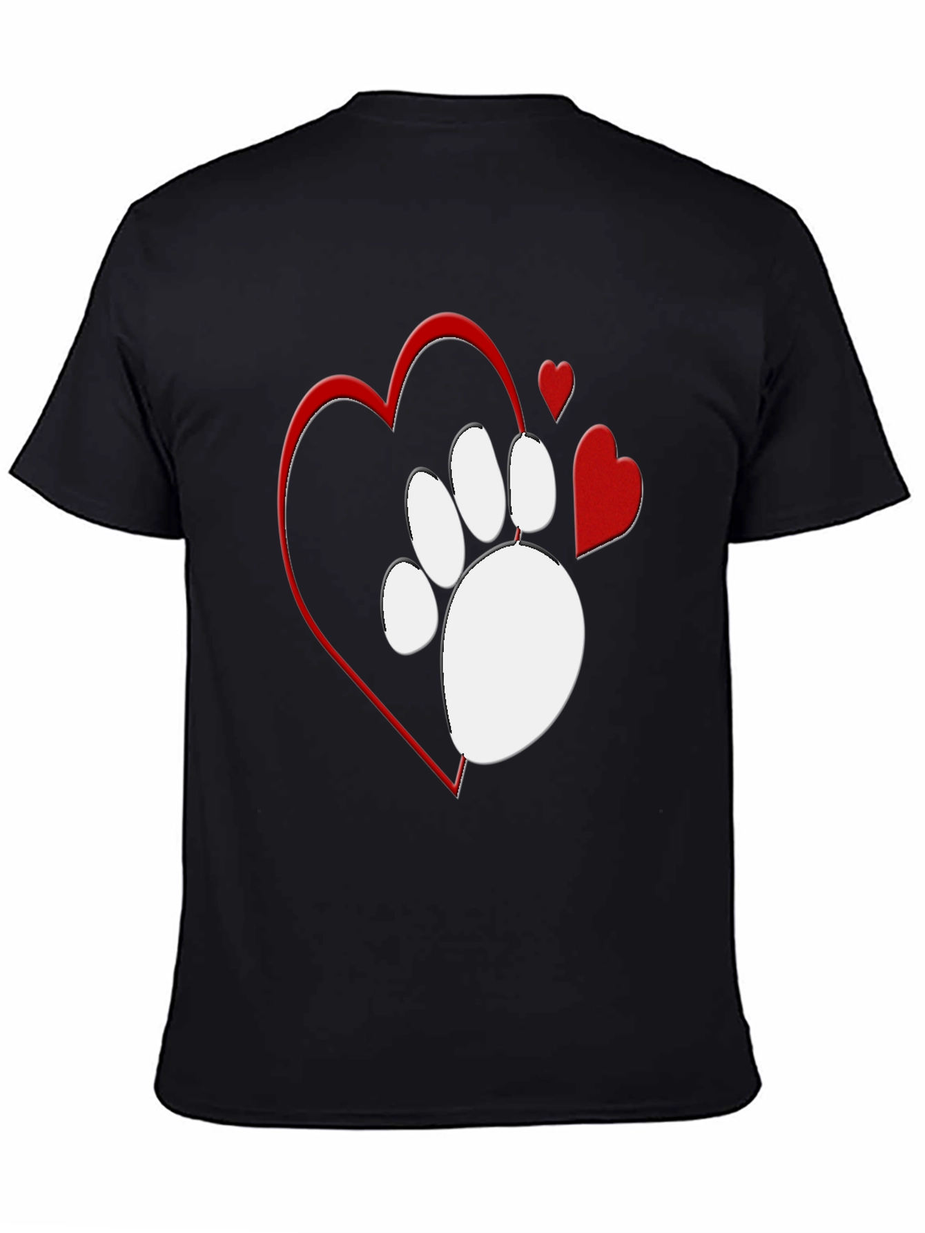 Paw Print Heart T-Shirt - Love Your Pet!
