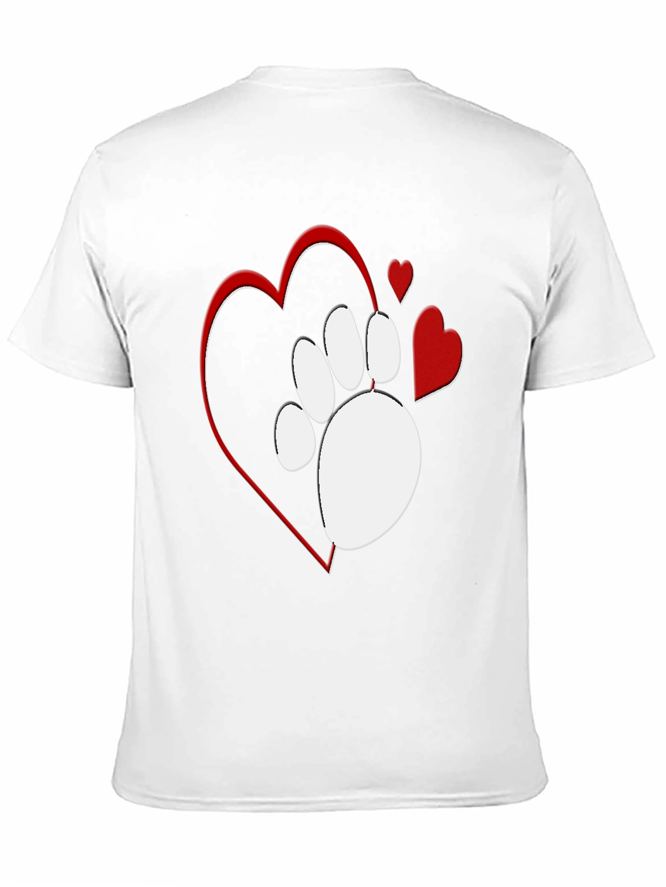 Paw Print Heart T-Shirt - Love Your Pet!