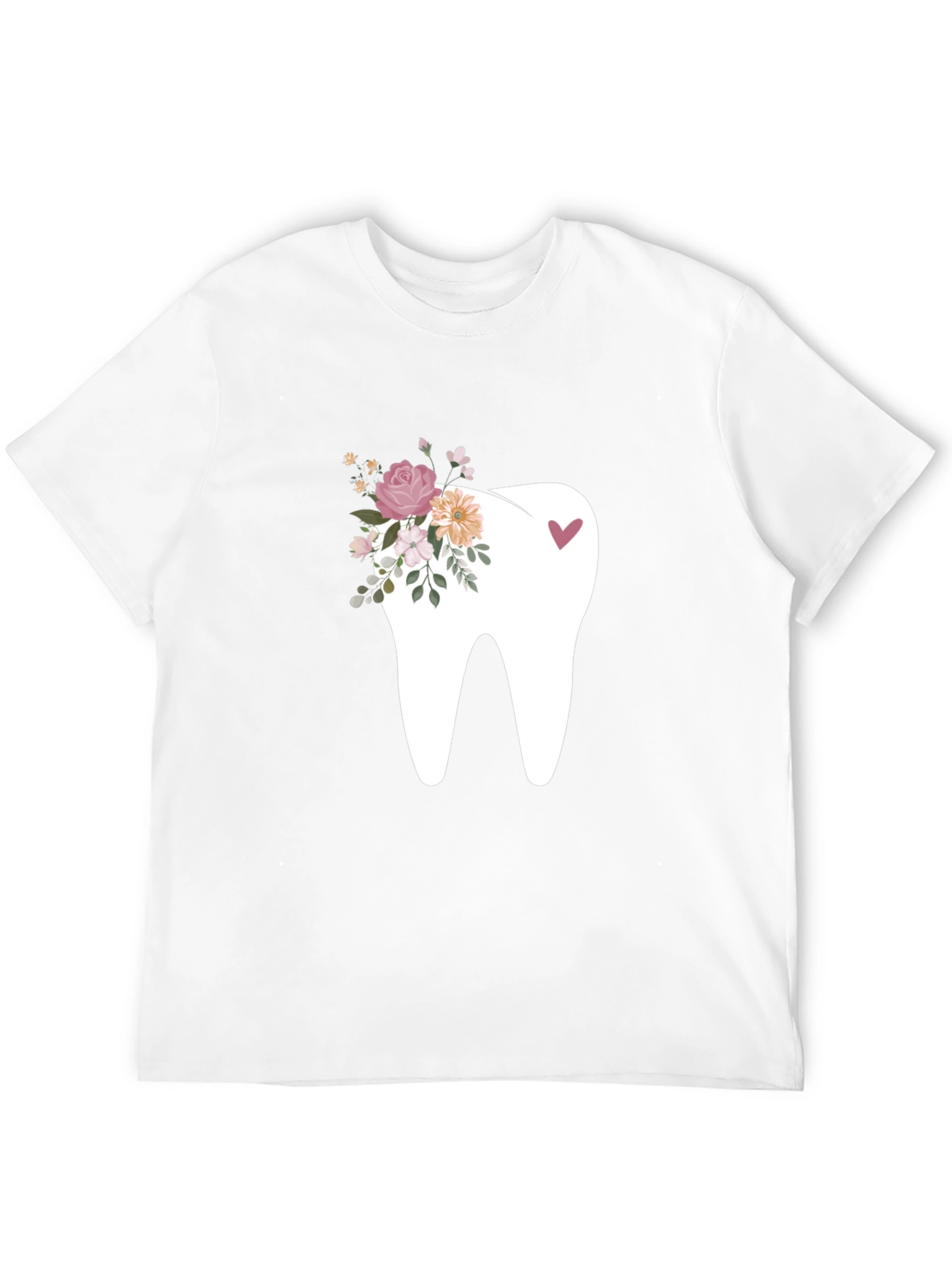 Floral Tooth Graphic Tee - Black