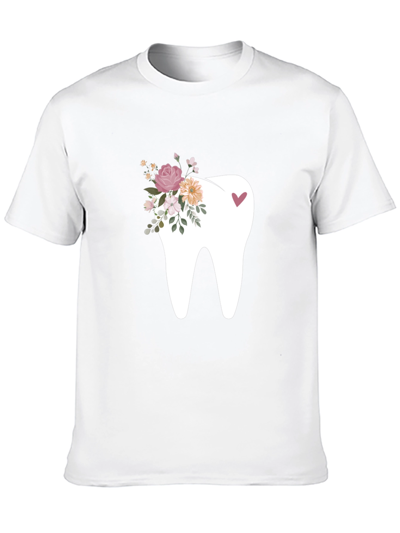 Floral Tooth Graphic Tee - Black